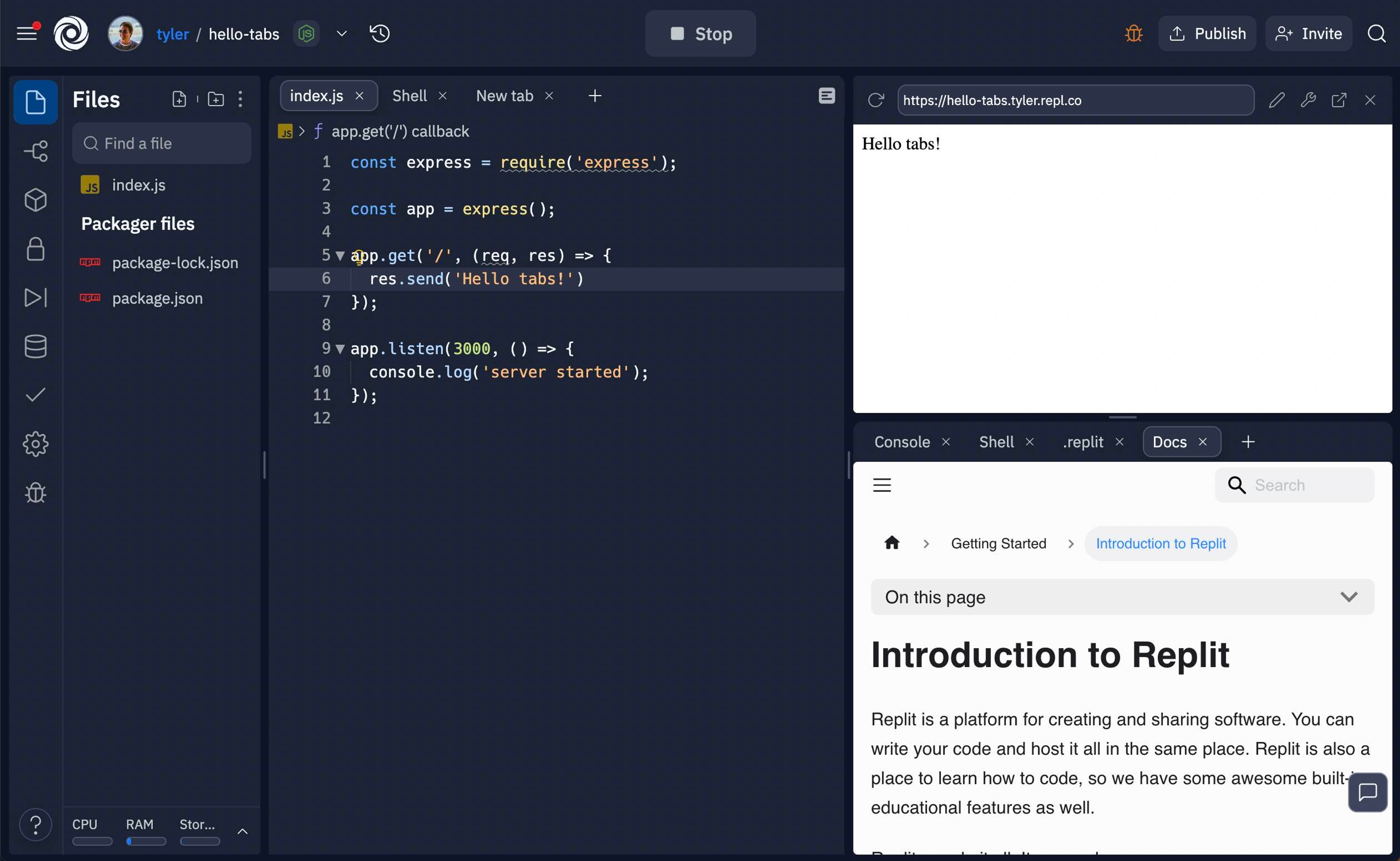 Replit โ A Tale of Two Tabs