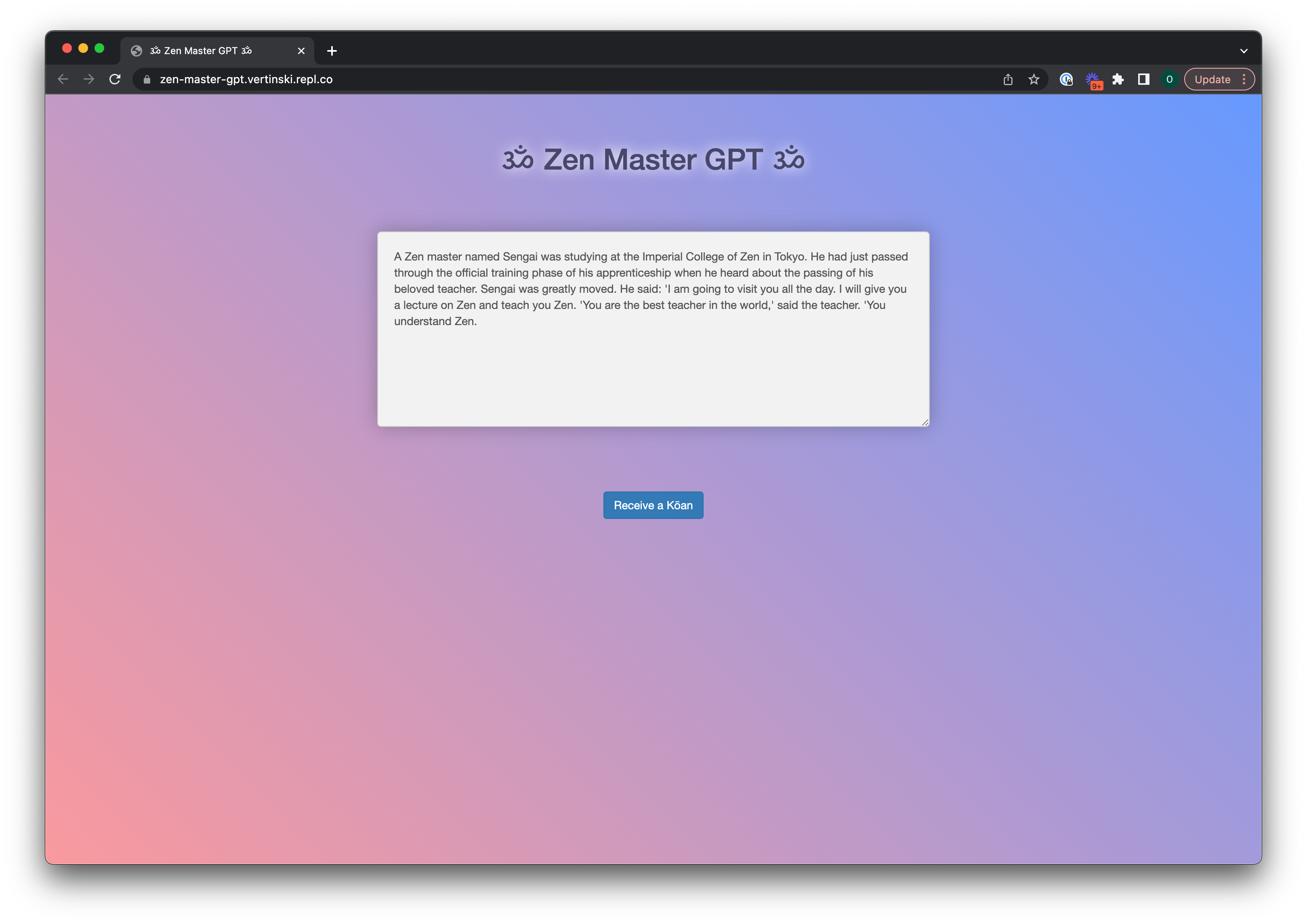 Zen Master GPT Repl