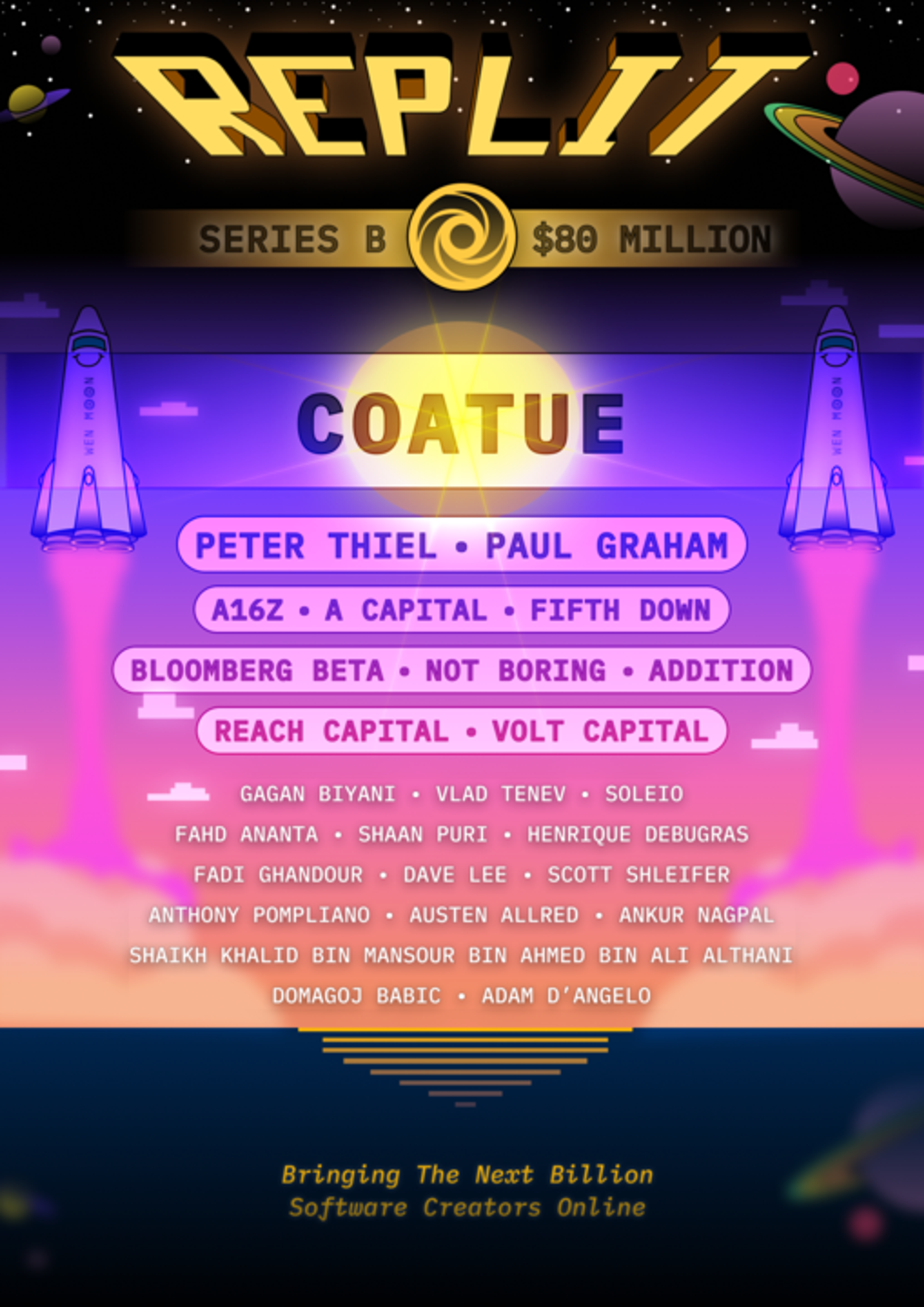 series b poster announcing our backers