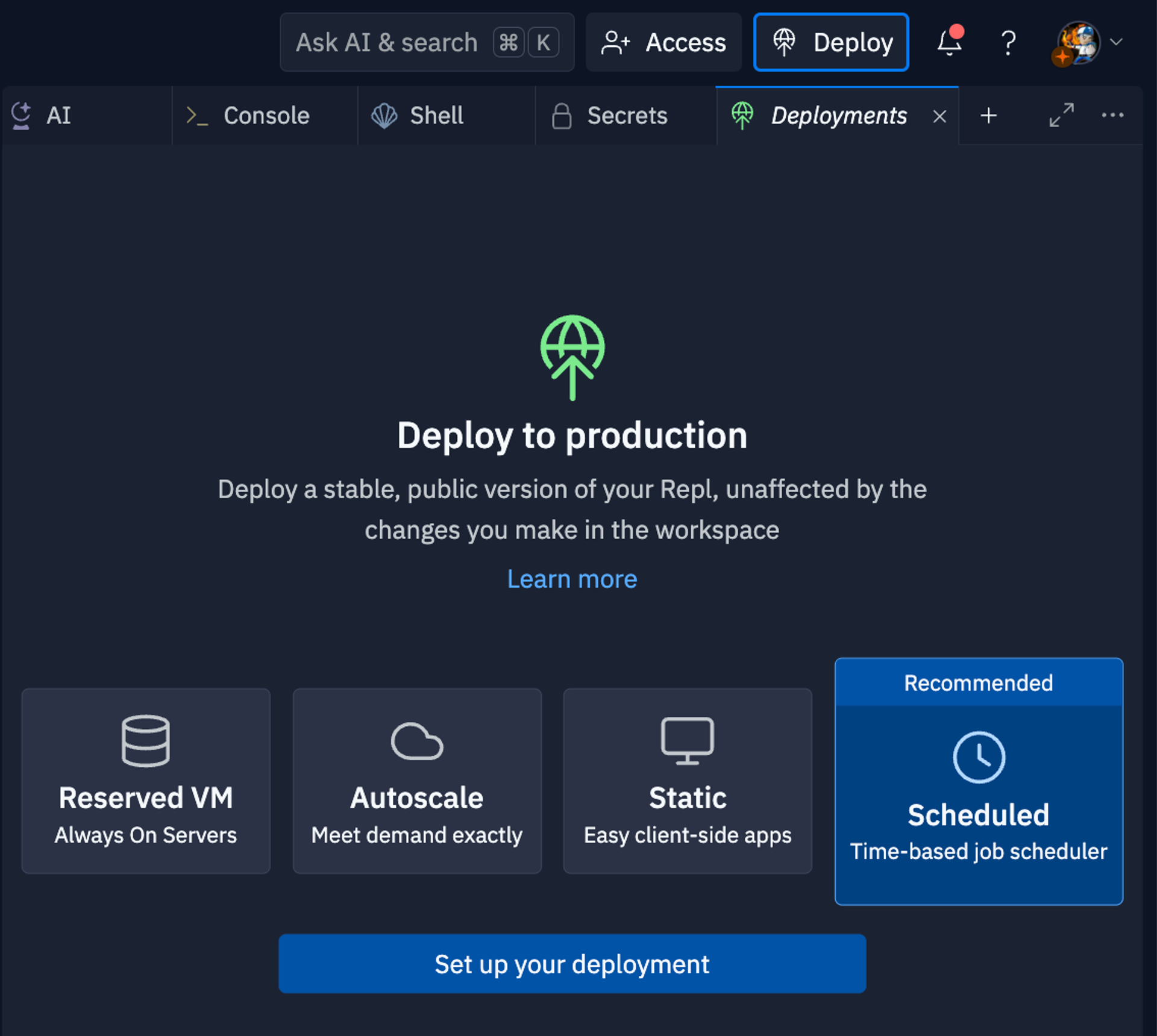 Schedule Deployment