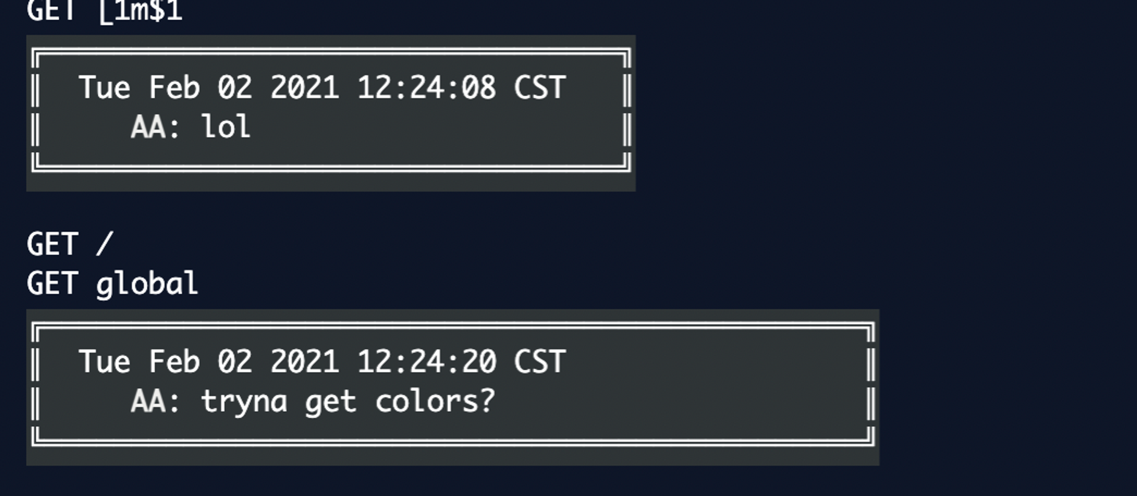 colored chat screenshot
