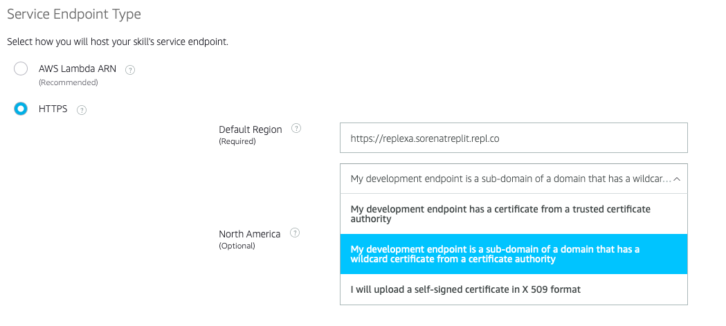 service endpoint type