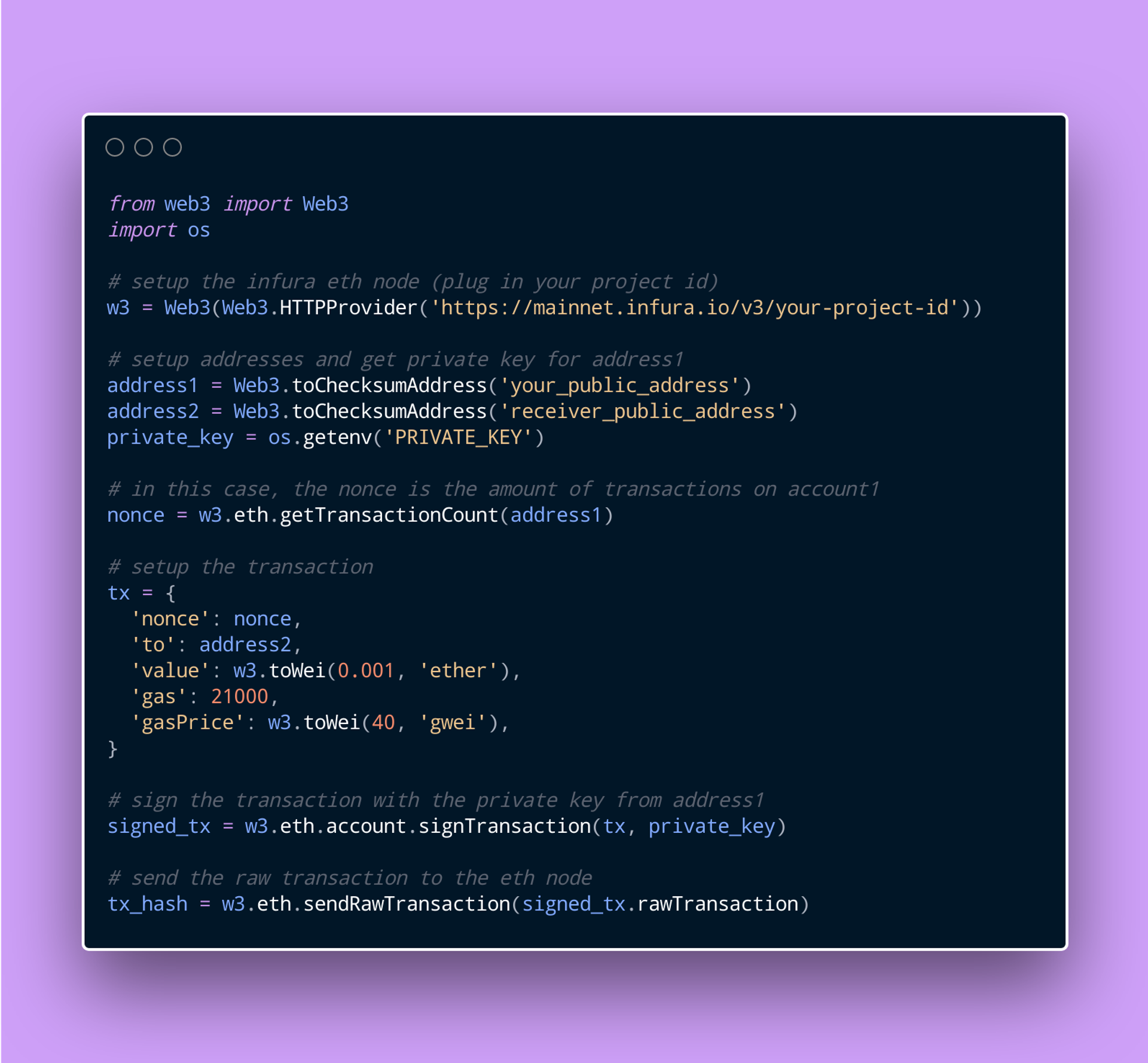 Replit — How to send $ETH in 19 lines of Python