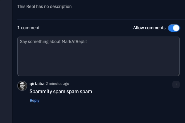 GIF showing how to report a comment