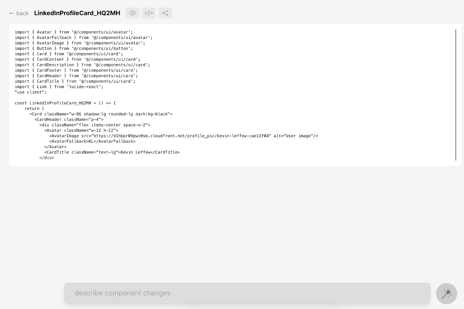 The code for the component is easily exportable to be copied over to your Repl