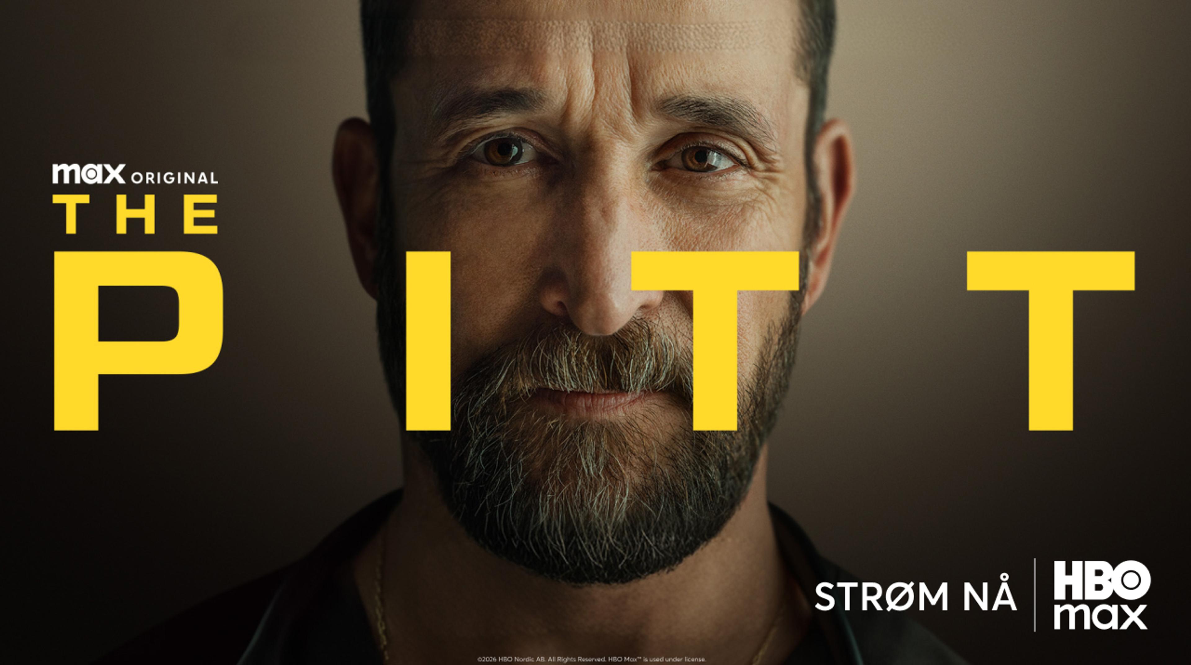 Grafikk for serien The Pitt som du ser på HBO Max med Strim.
