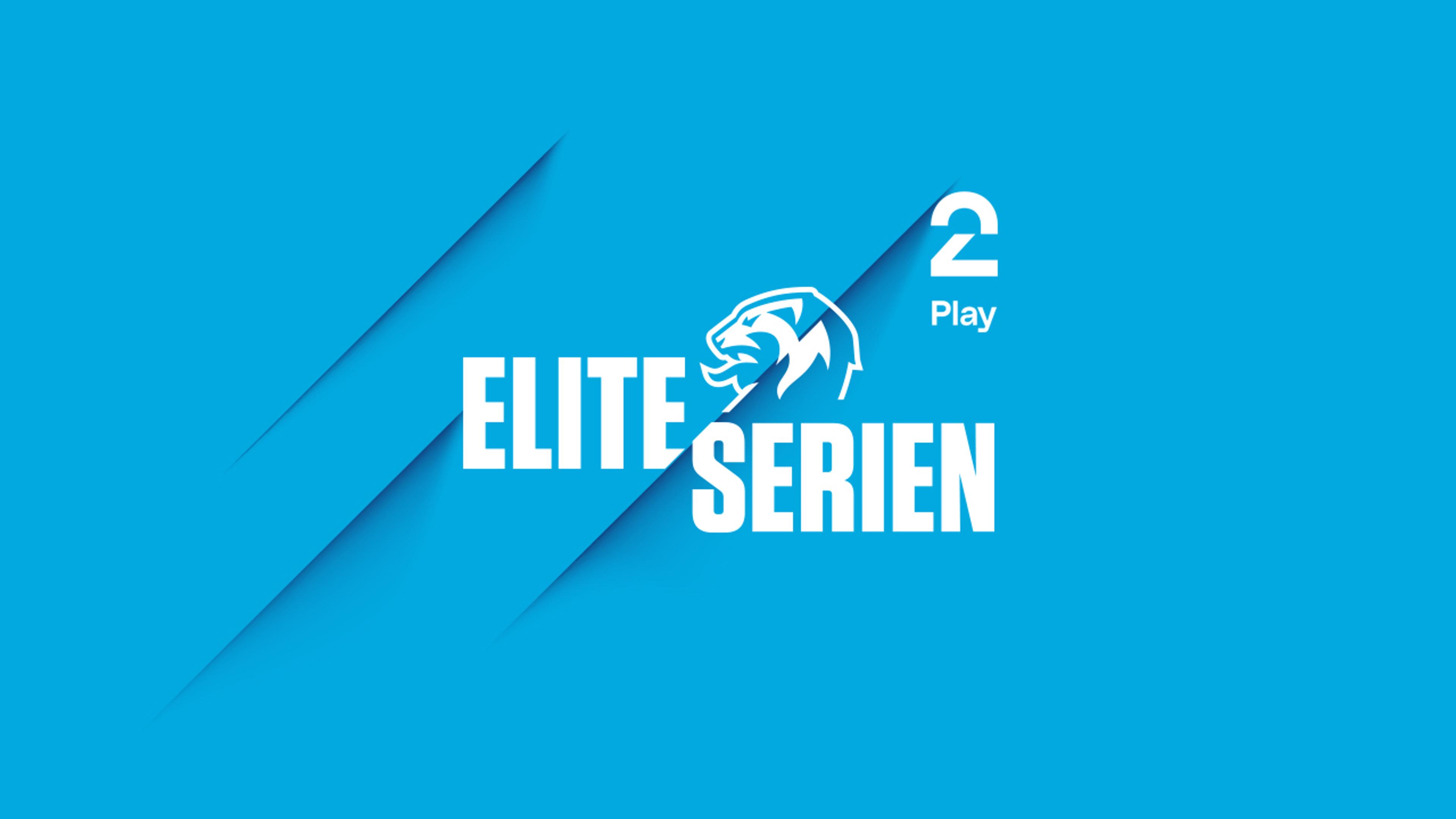 Eliteserien-logo og TV 2 Play logo på blå bakgrunn.