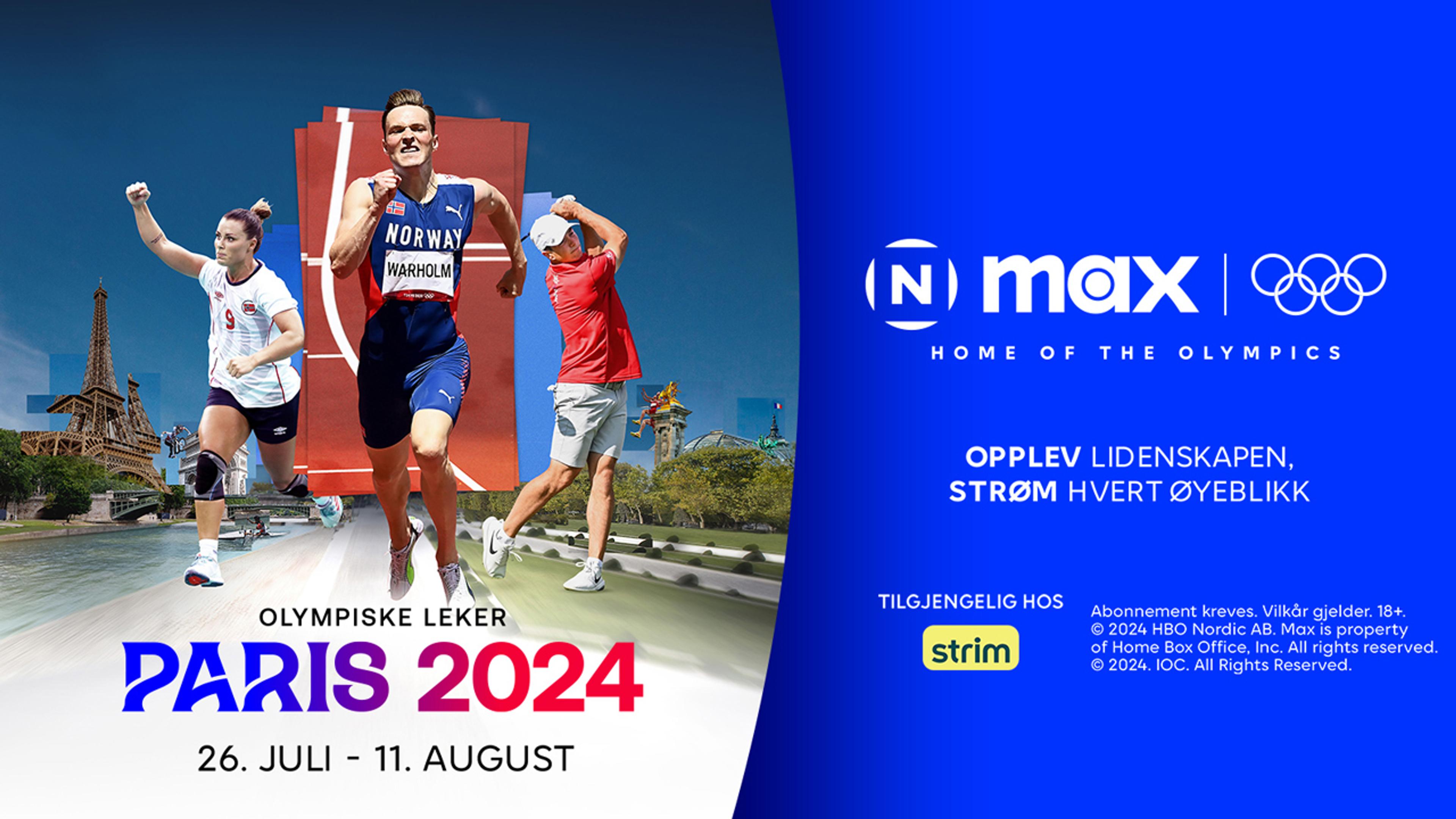 Promobildet for de Olympiske leker Paris 2024 fra Max.