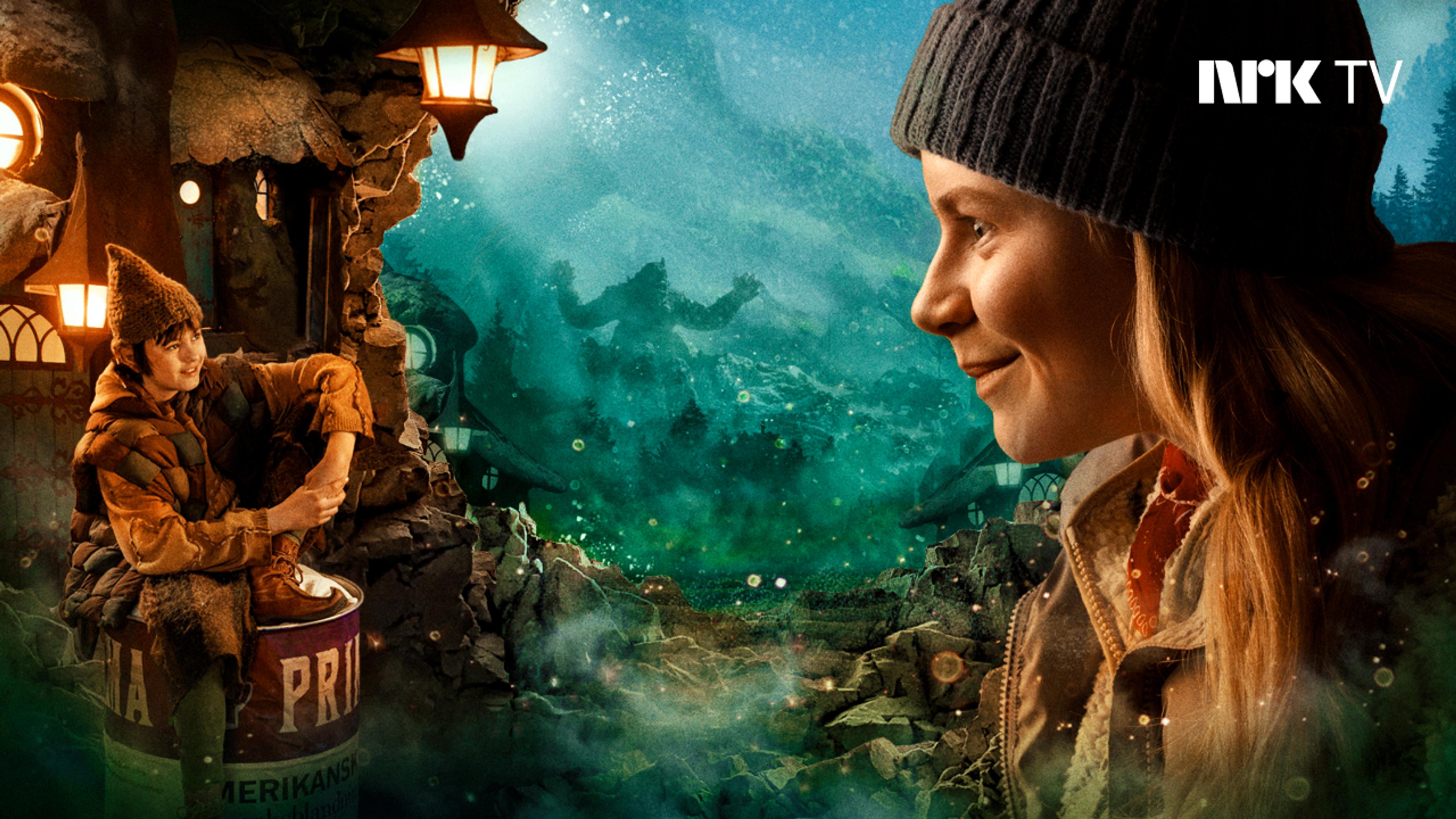 Grafikk for julekalenderen Trolltider som du ser på NRK TV.