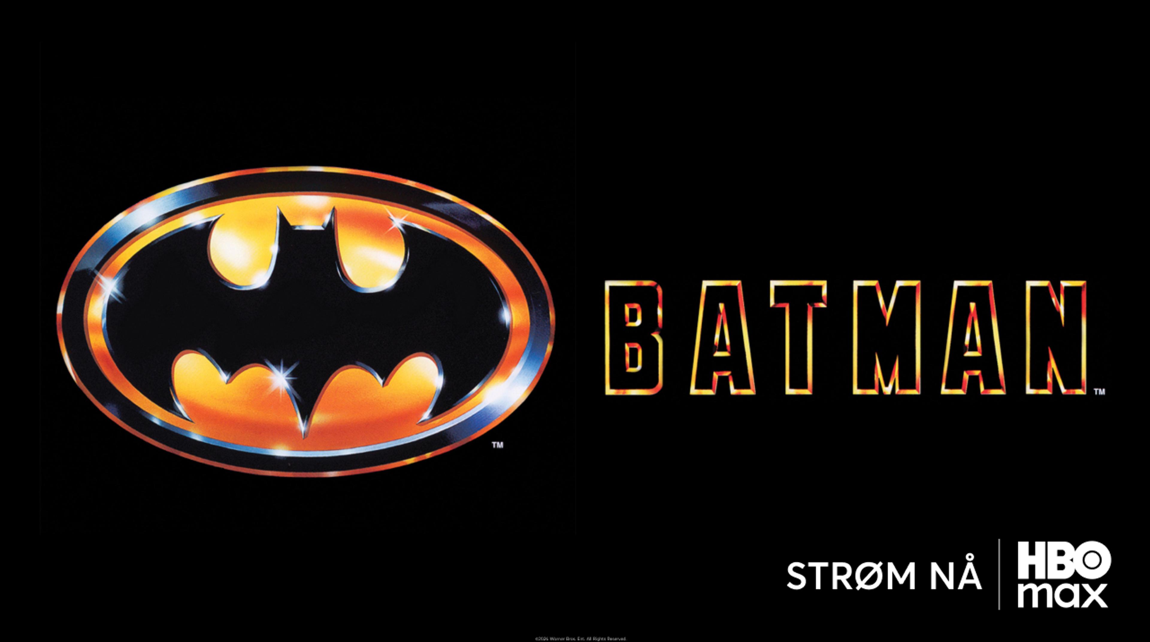 Grafikk for filmen Batman som du ser på HBO Max med Strim.