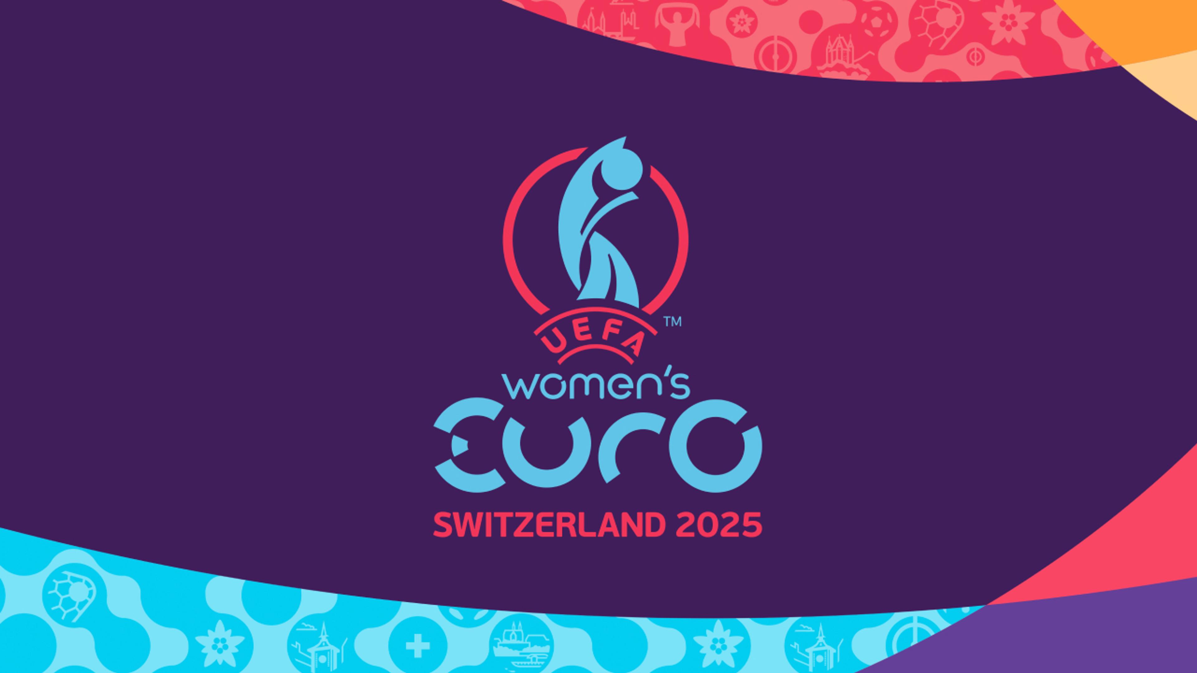Grafikk for fotball-EM for kvinner i Sveits 2025