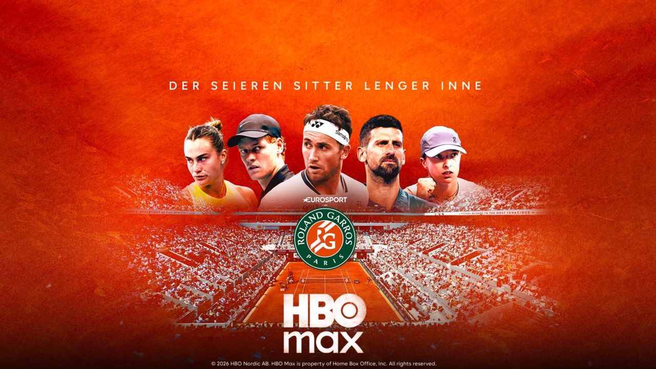 Grafikk for Roland Garros som du ser på HBO Max med Strim.
