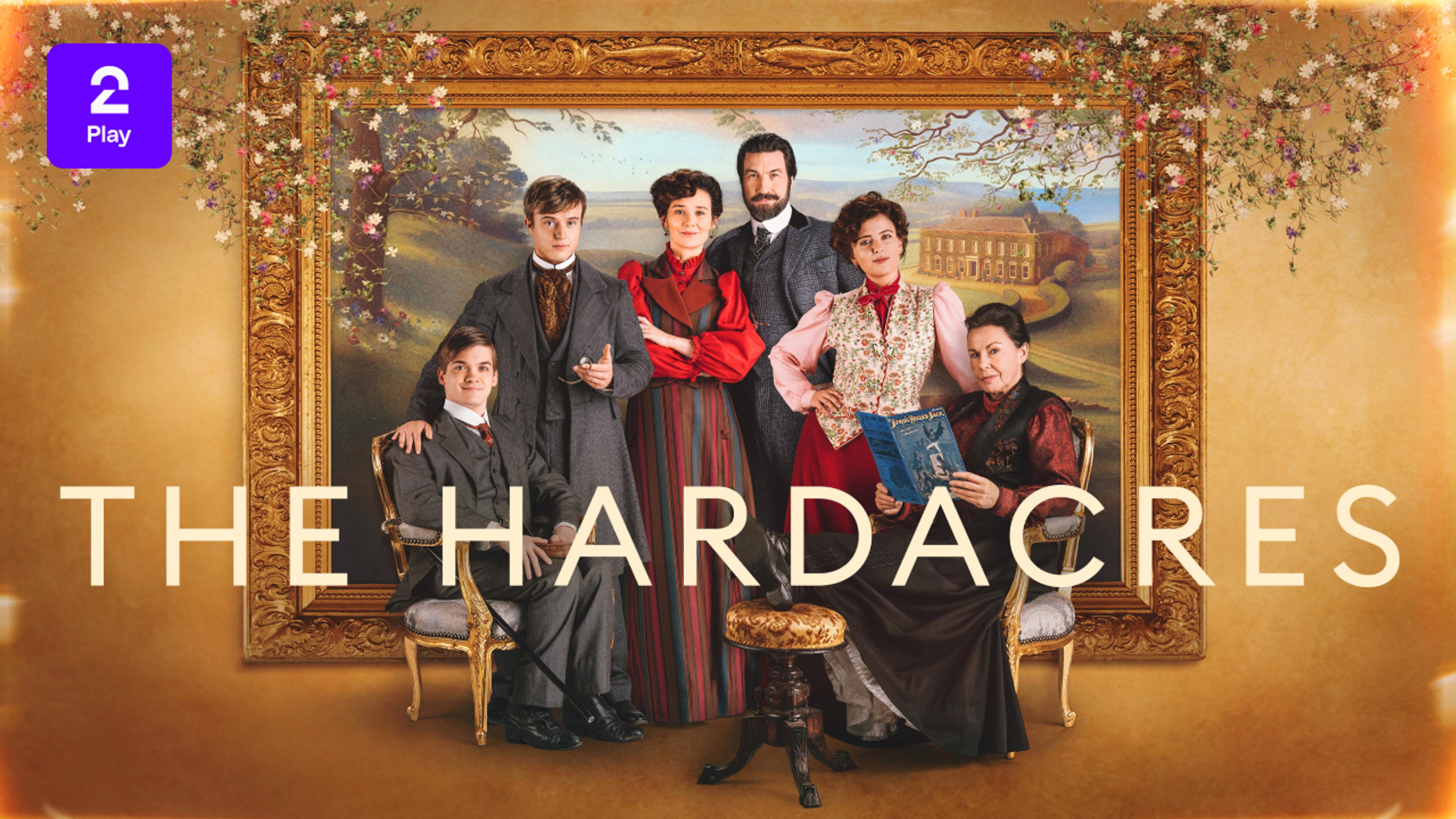 Grafikk for serien The Hardacres som du ser på TV 2 Play med Strim.