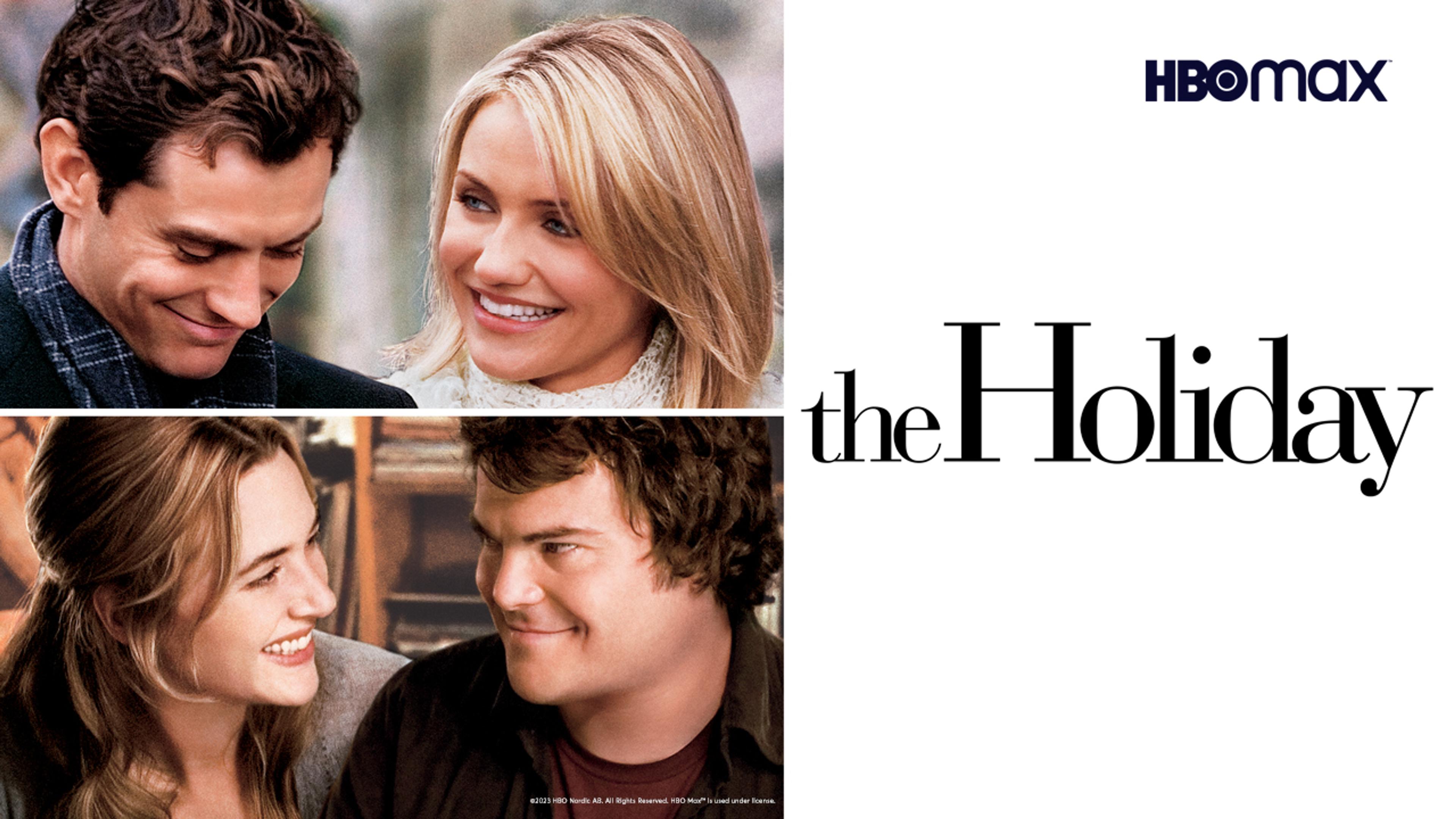 Fire skuespillere fra filmen the Holiday på HBO Max.