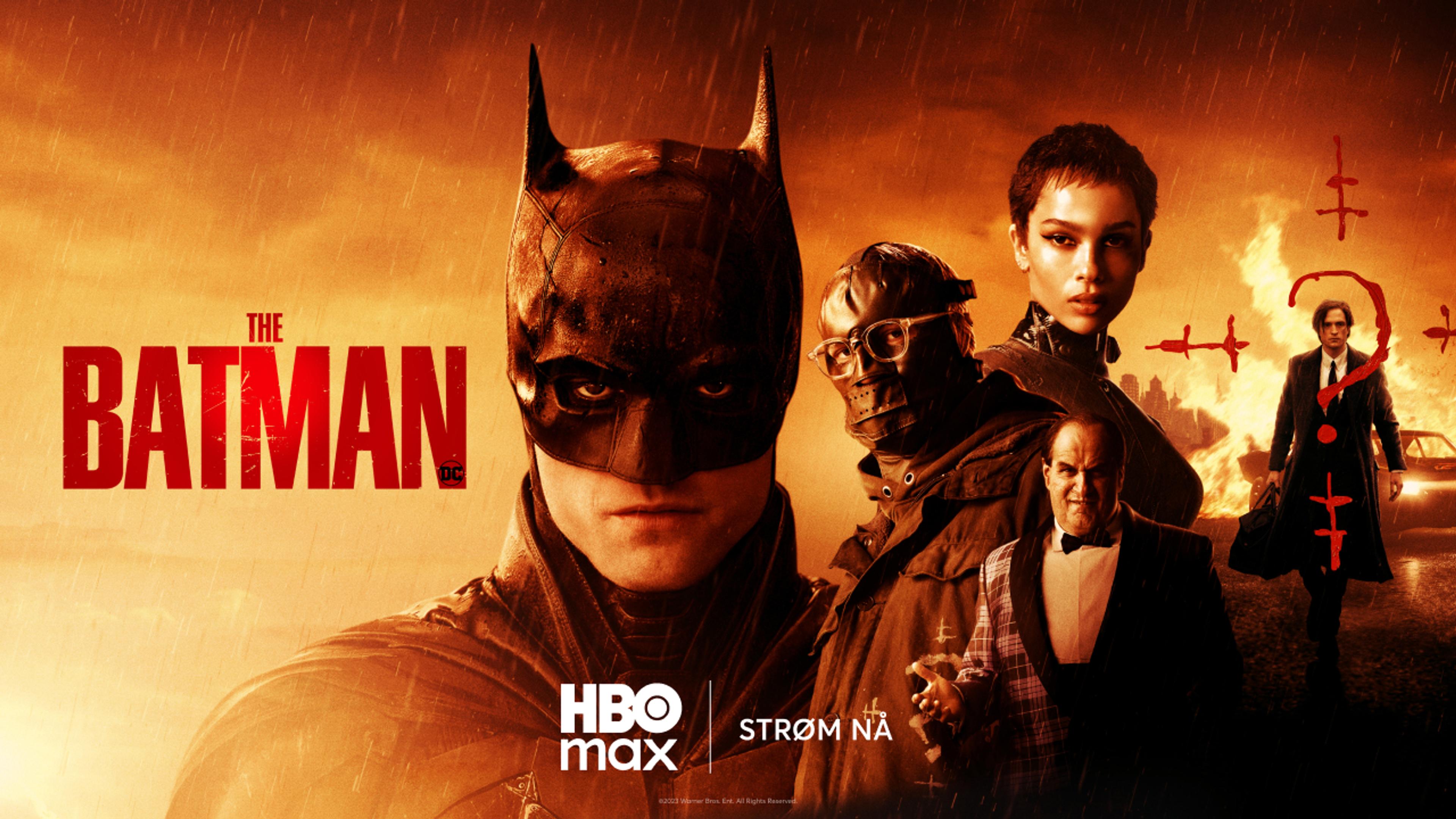 Posterbilde fra filmen The Batman som du kan se på HBO Max via Strim.