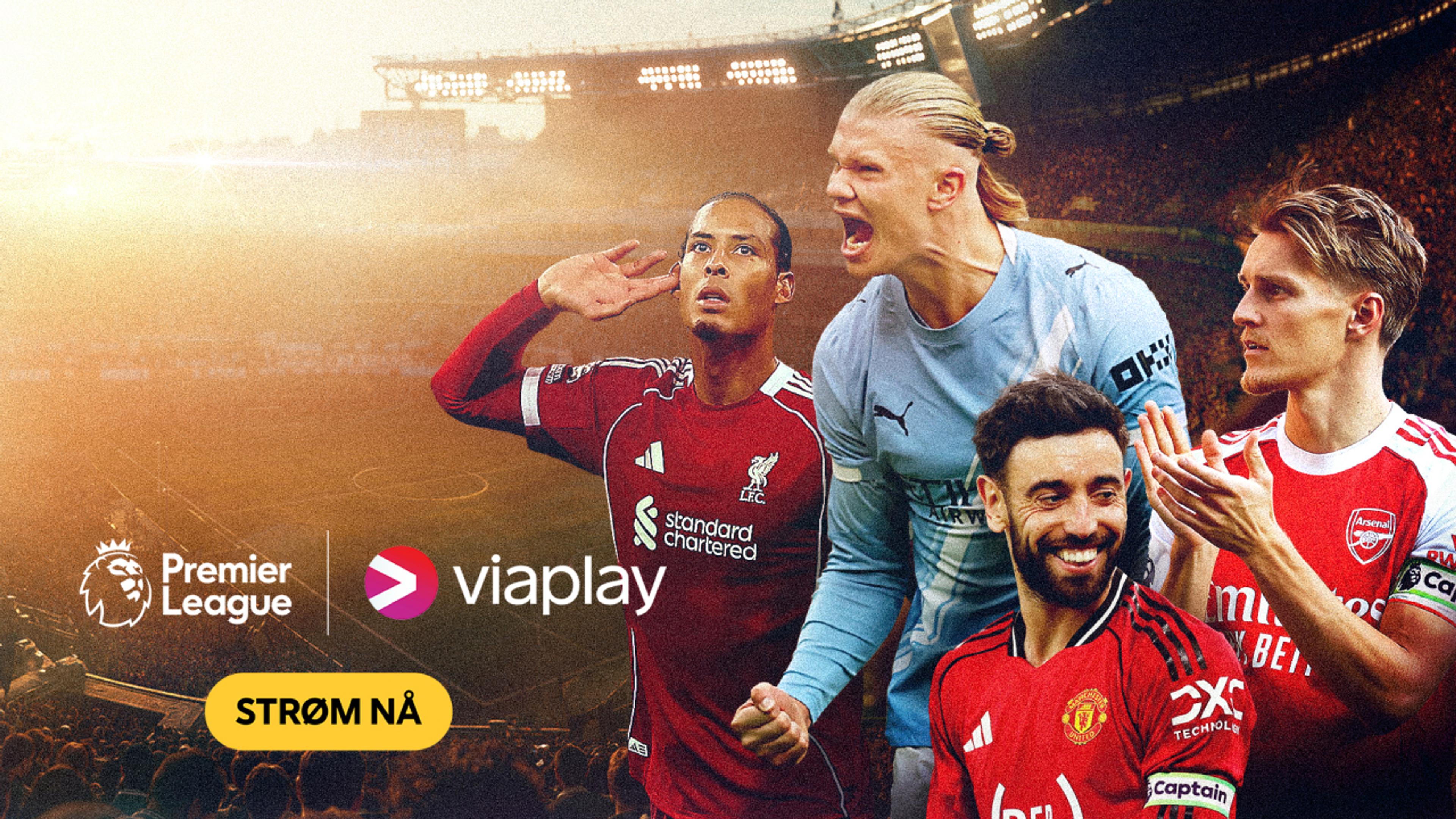 Grafikk for Premier League med Haaland og andre kjente ansikter fra ligaen.
