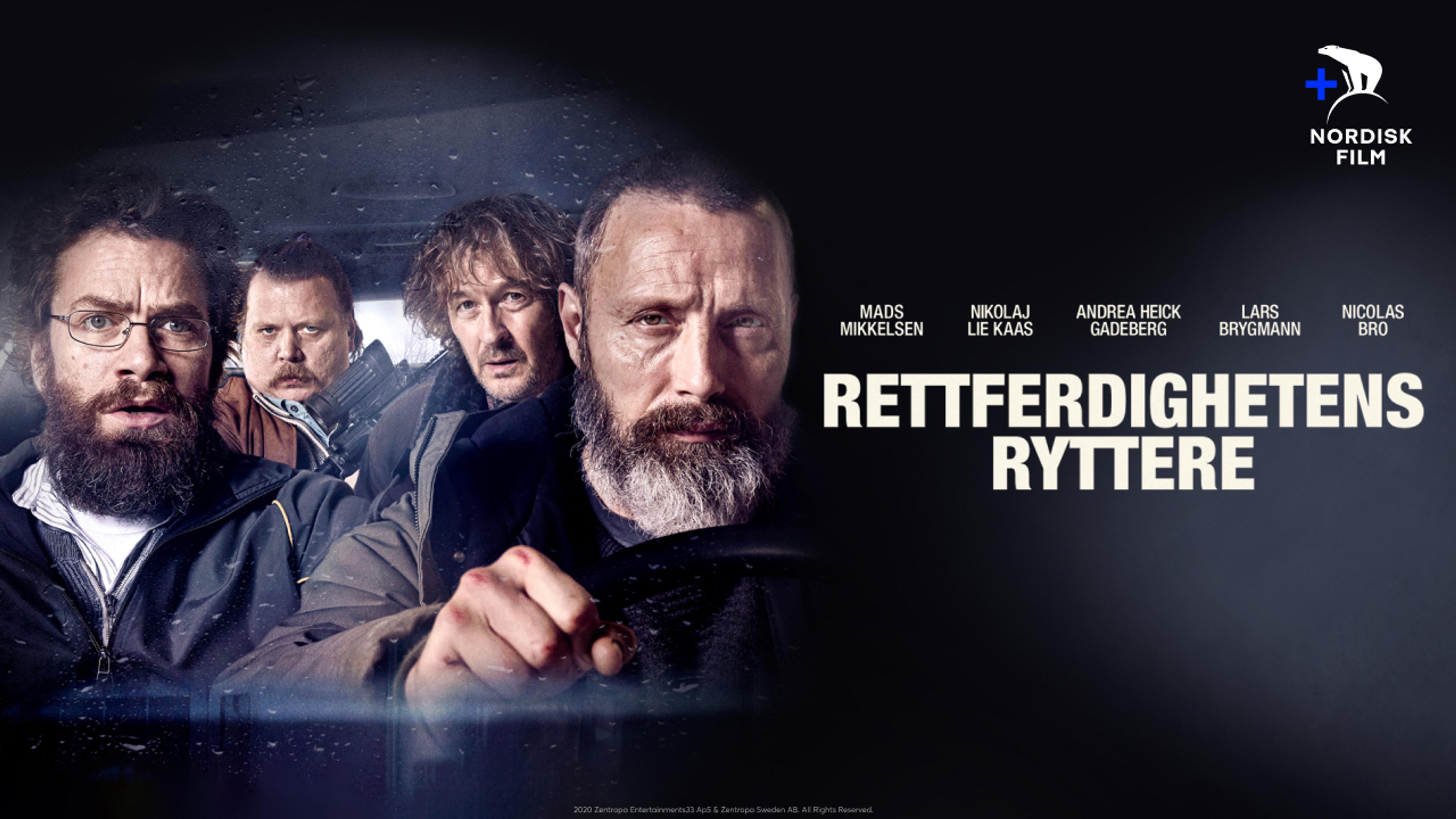 Grafikk for filmen Rettferdighetens Ryttere som du ser på Nordisk Film+ med Strim.