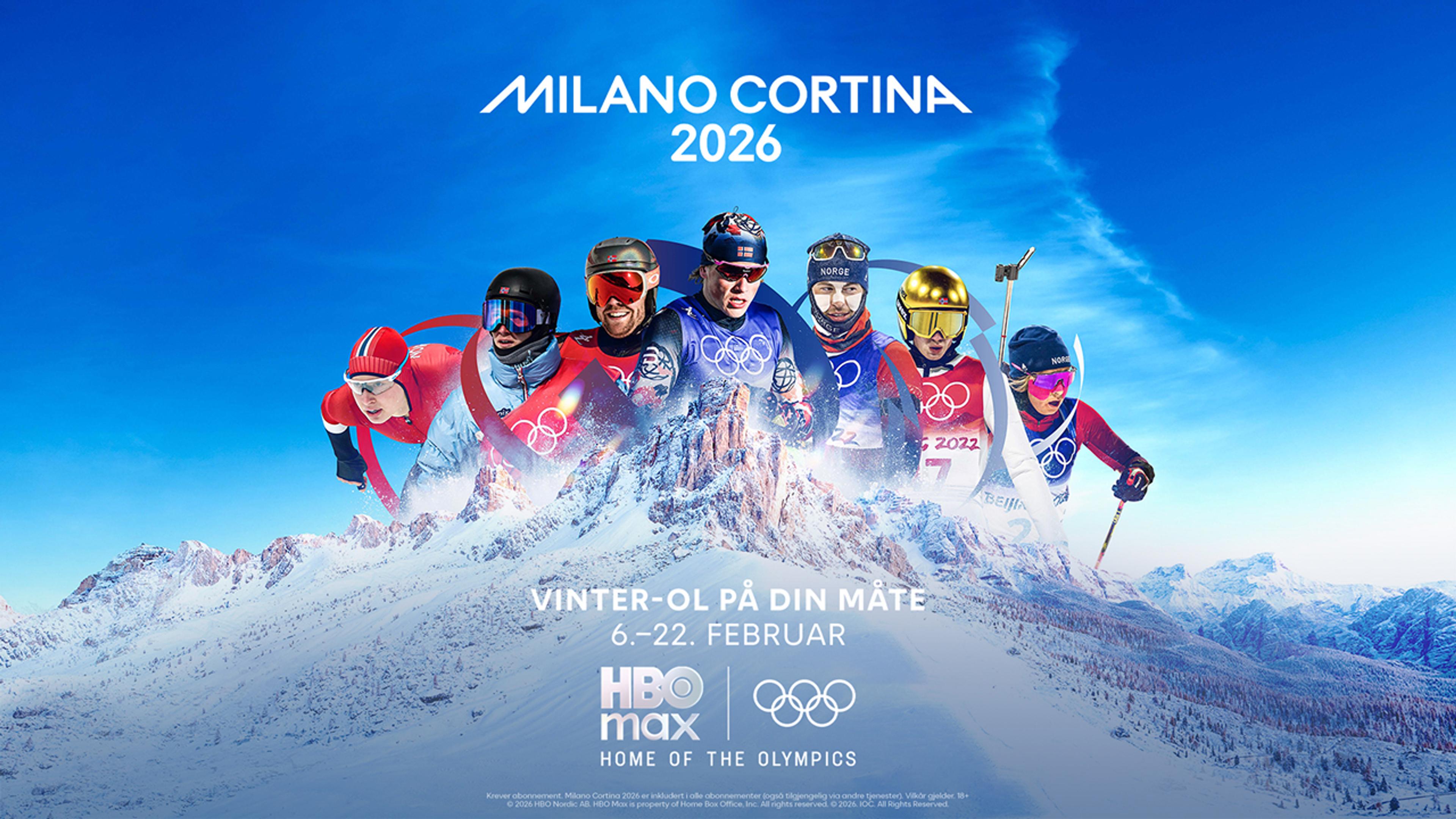 Se alt fra de Olympiske vinterleker Milano 2026 på HBO Max via Strim.