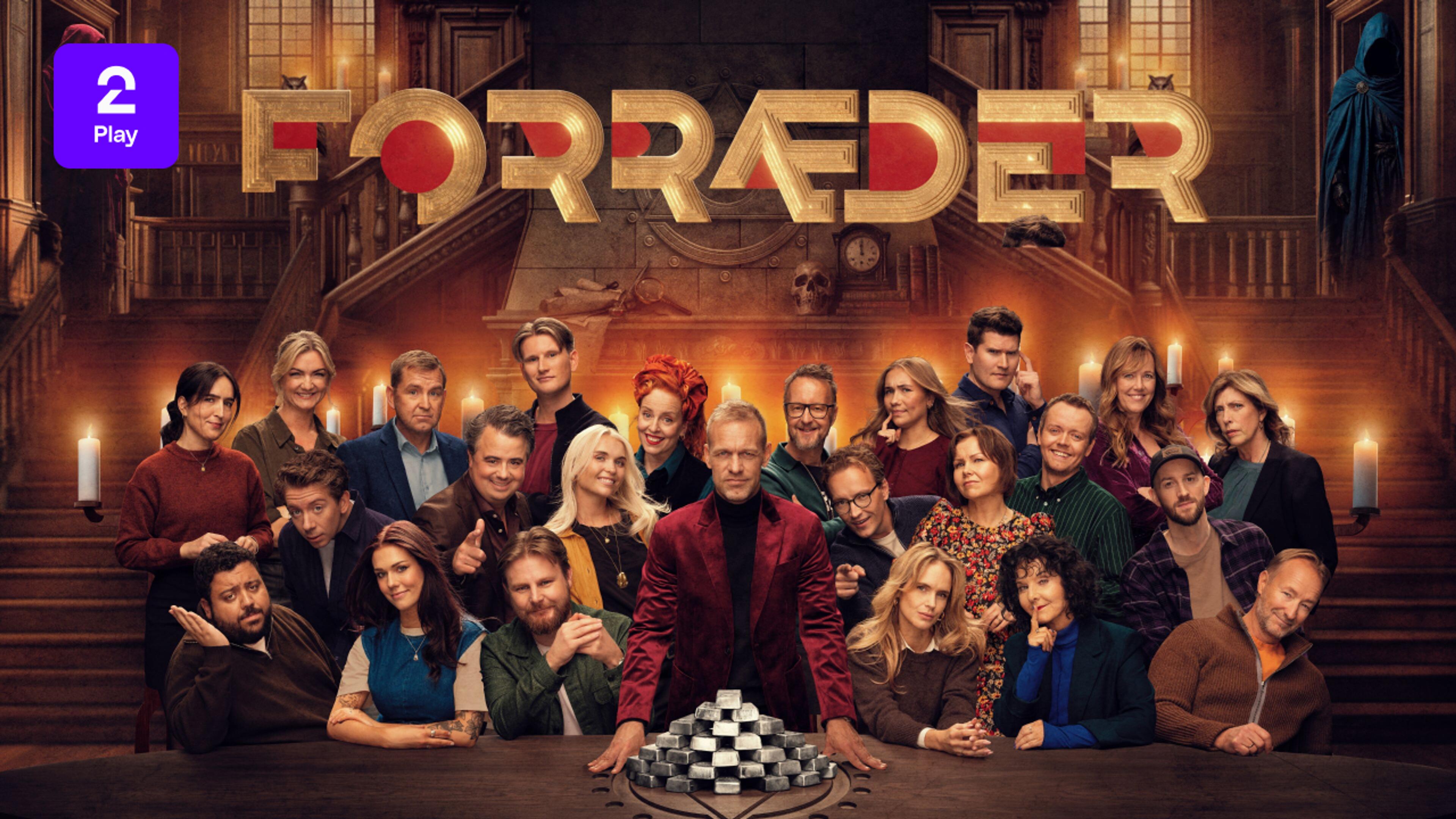 Grafikk for programmet Forræder som du ser på TV 2 Play med Strim.