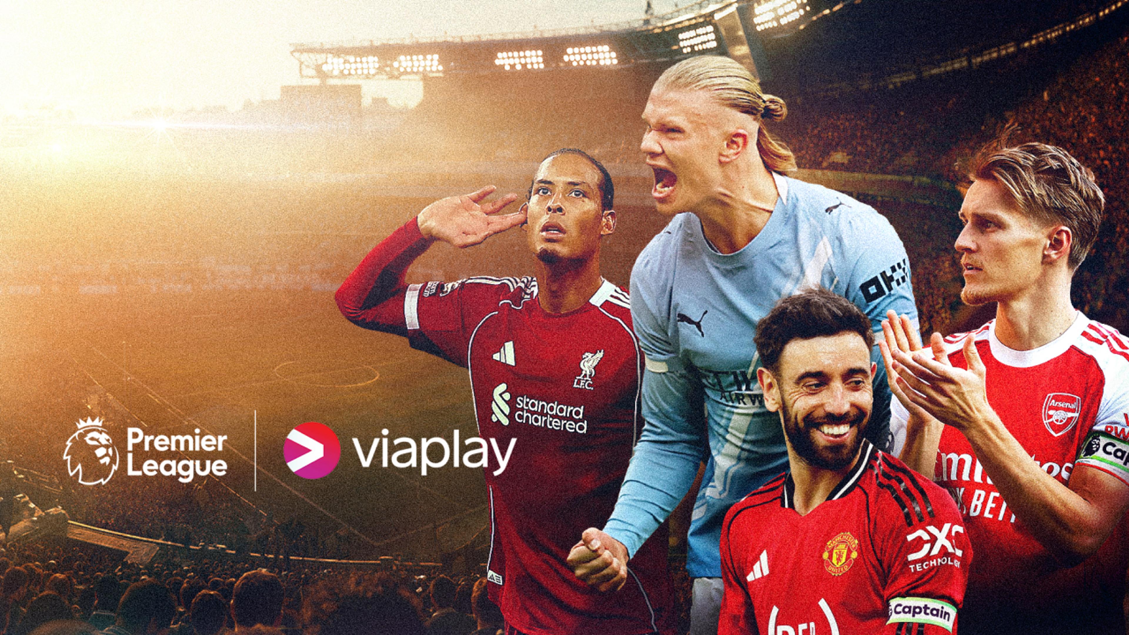 Grafikk for Premier League med Haaland og andre kjente ansikter fra ligaen.