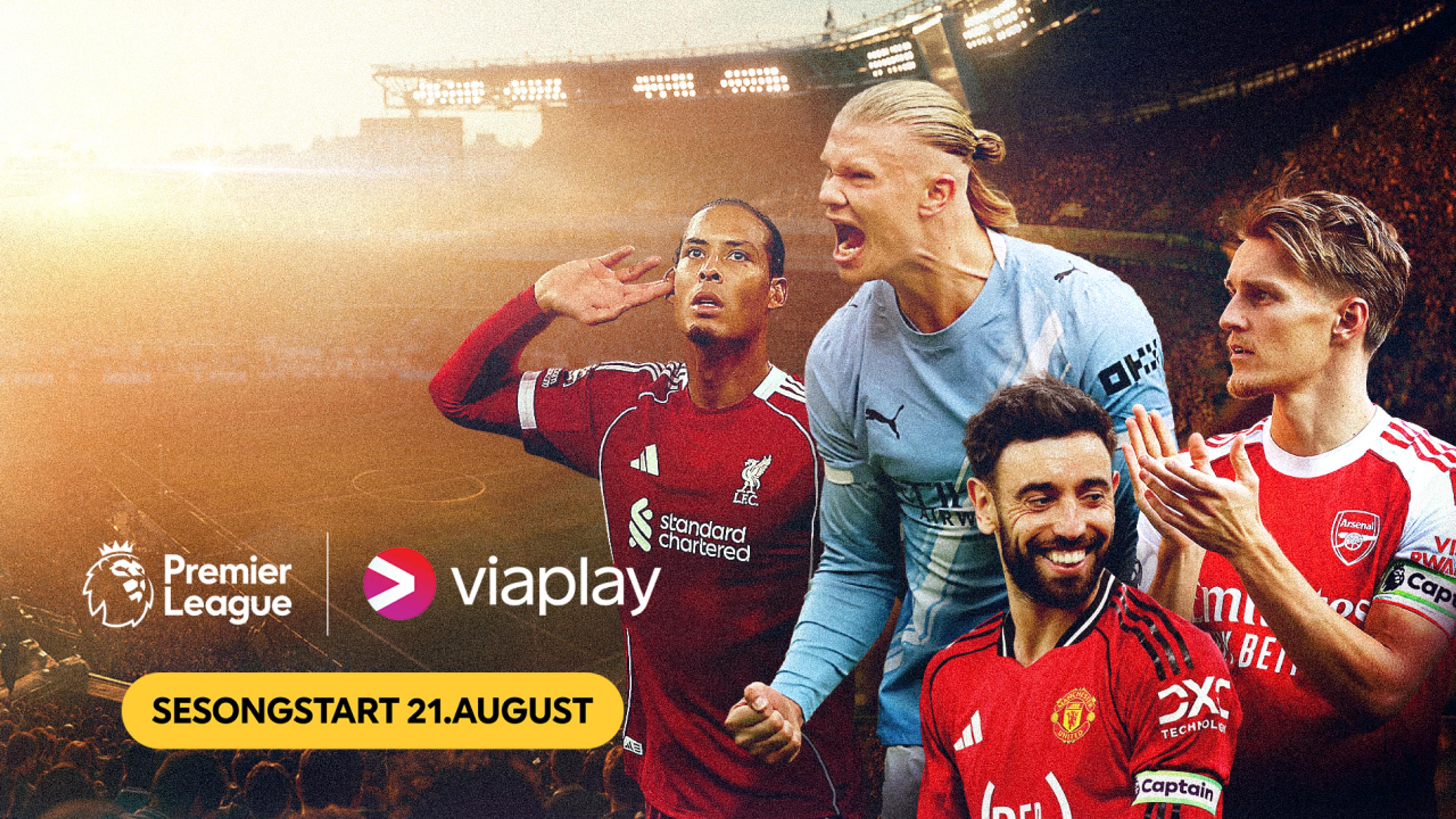 Grafikk for Premier League med Haaland og andre kjente ansikter fra ligaen.