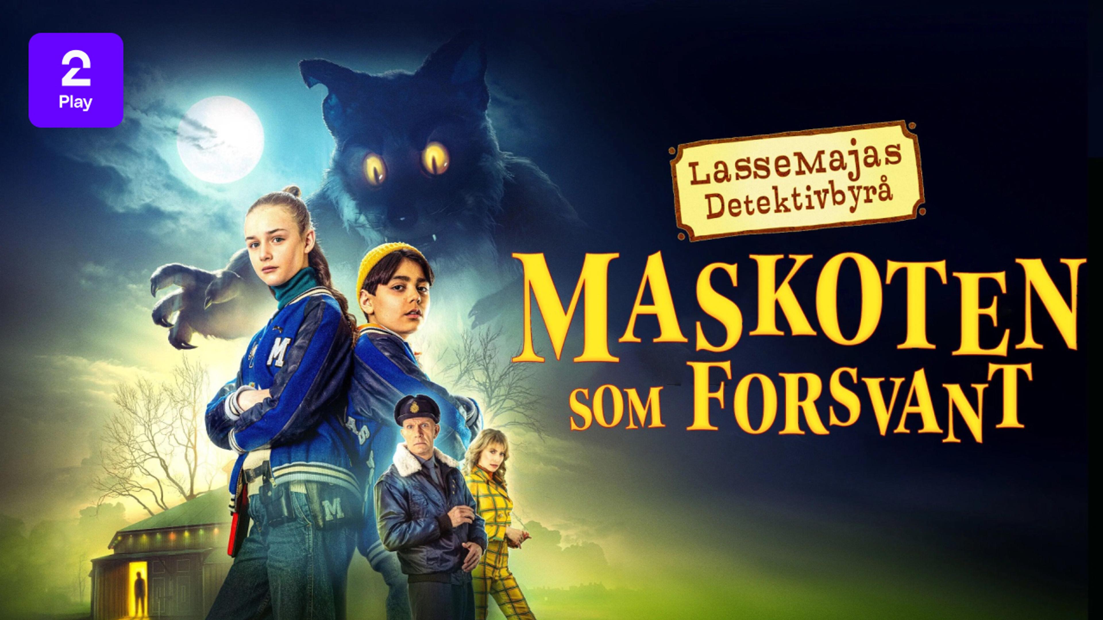 Grafikk for filmen LasseMajas Detektivbyrå: Maskoten som forsvant som du ser på TV 2 Play med Strim.