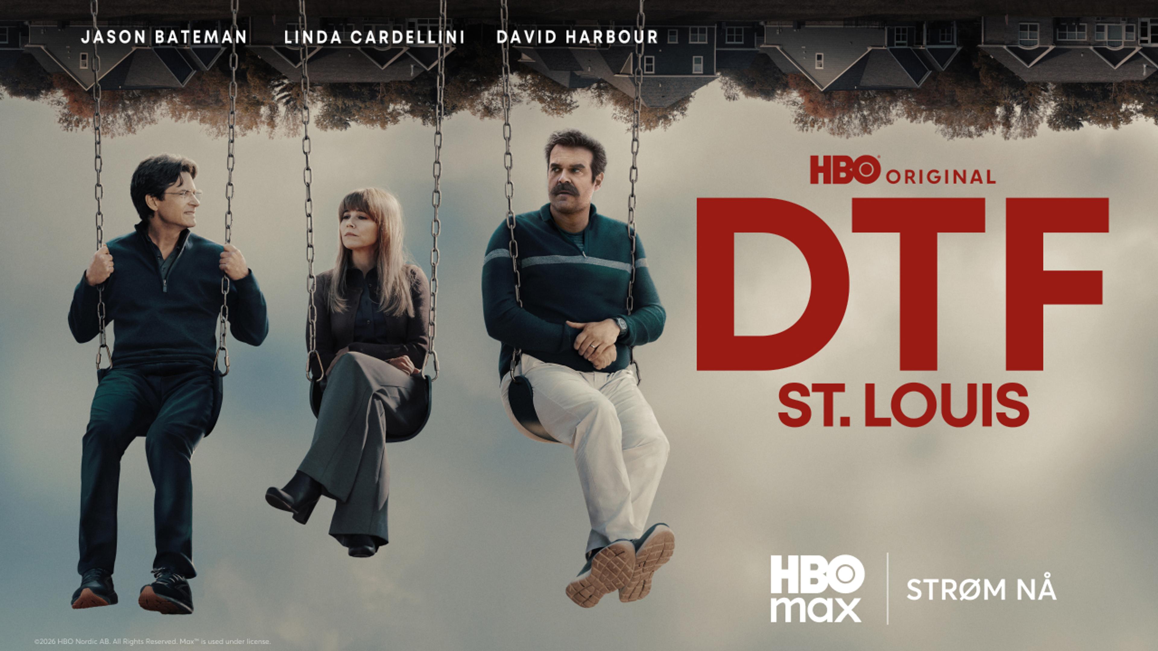 Grafikk for serien DTF St. Louis som du ser på HBO Max med Strim.