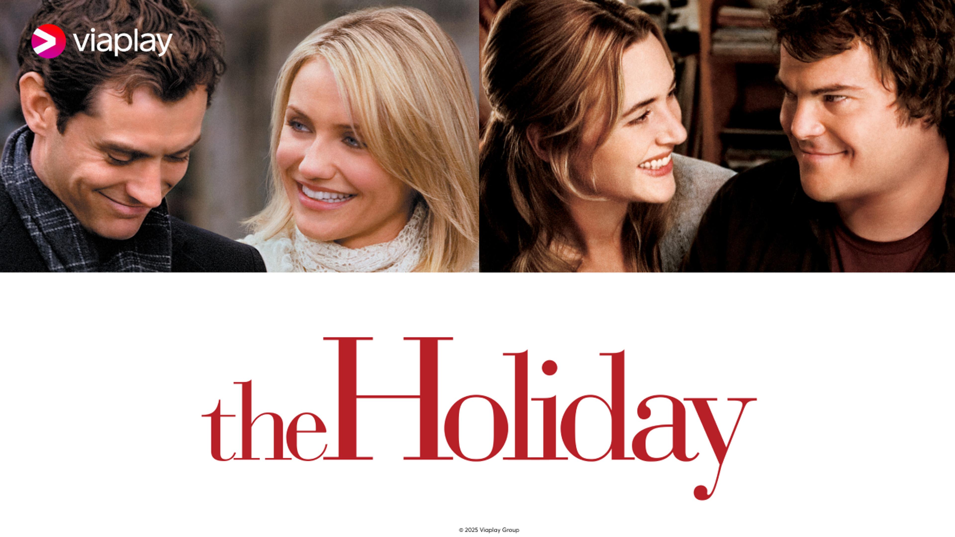 Posterbilde fra julefilmen The Holiday som du kan se på Viaplay via Strim.