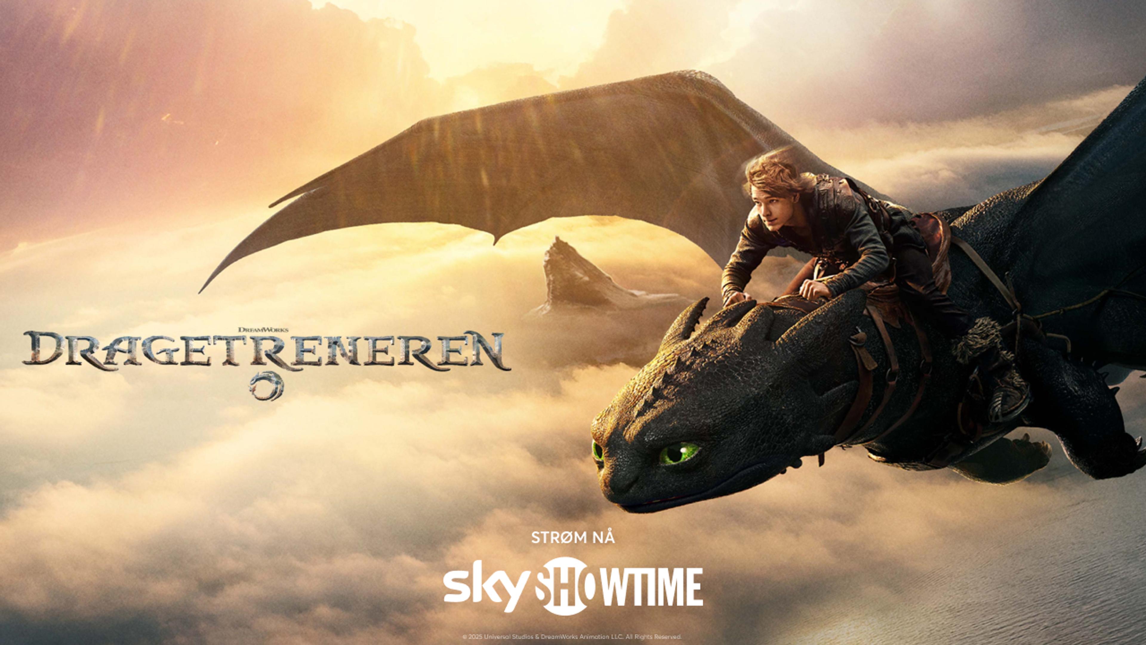Grafikk for filmen Dragetreneren som du ser på SkyShowtime med Strim.