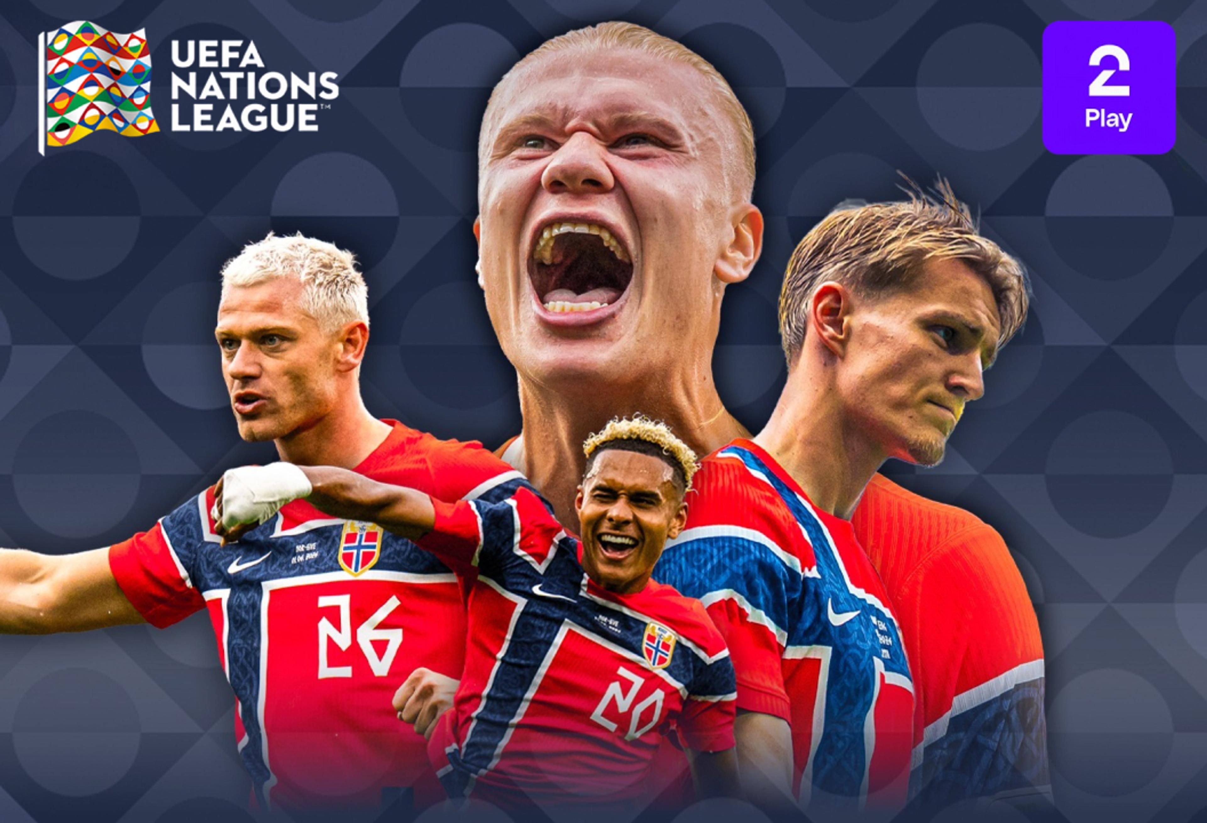 Grafikk for Nations League-kampen mellom Norge og Danmark.