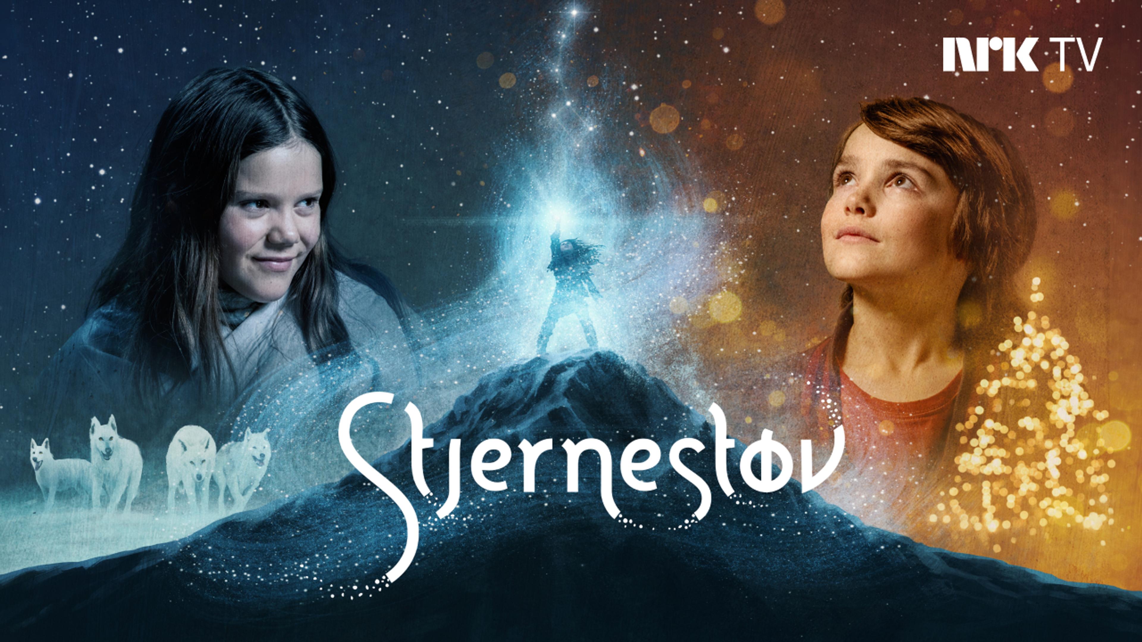 Grafikk for julekalenderen Stjernestøv som du ser på NRK TV.