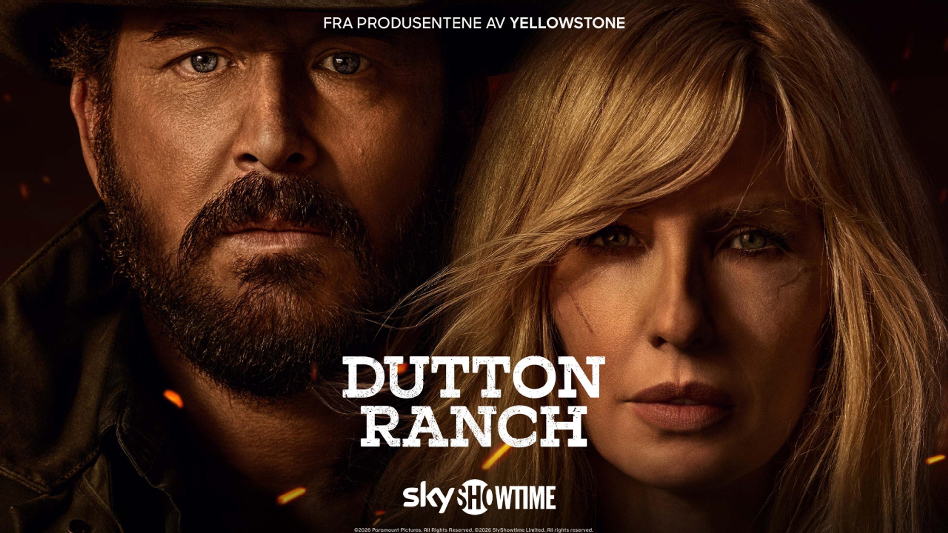 Grafikk for serien Dutton Ranch som du ser på SkyShowtime med Strim.