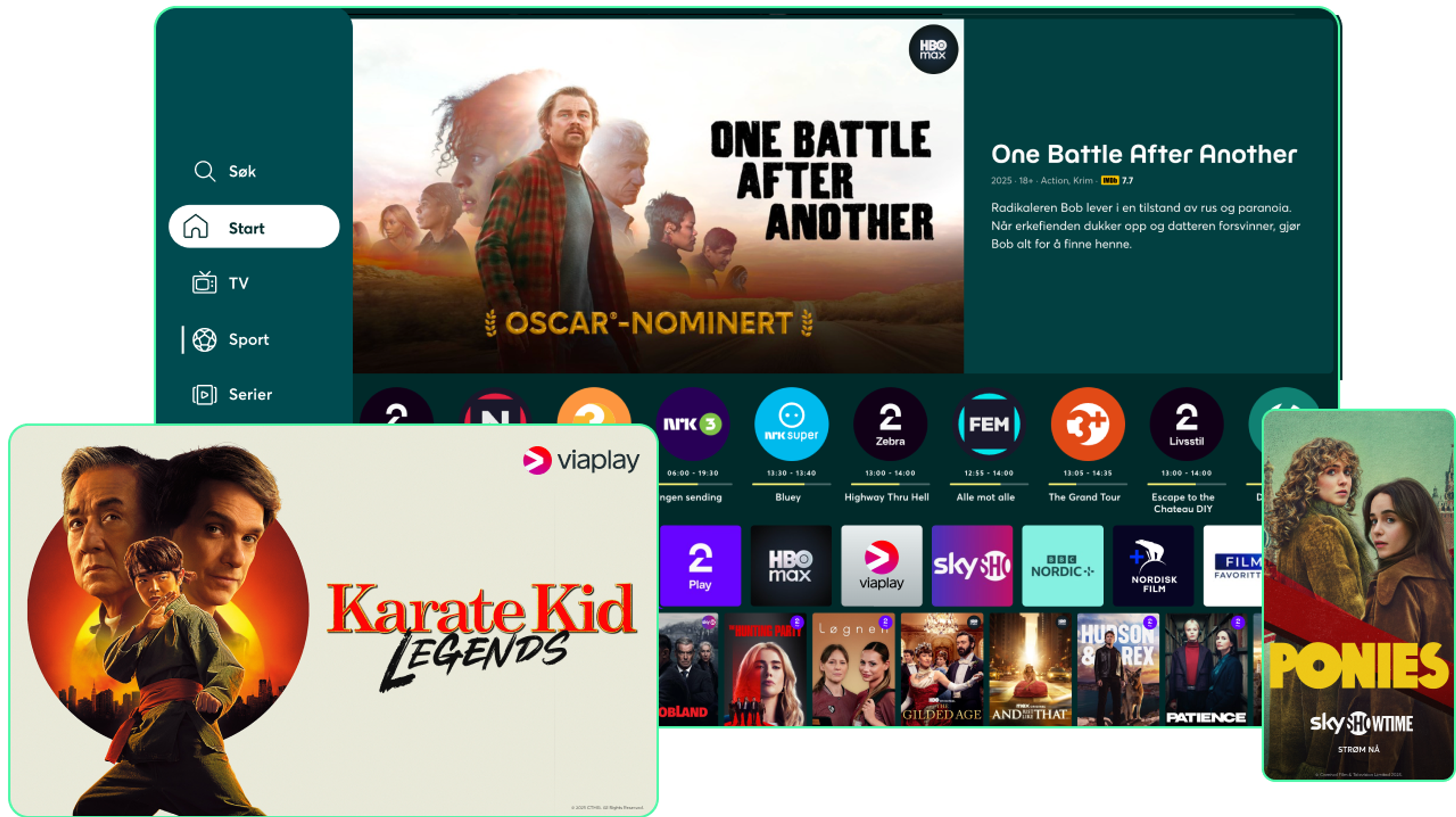 Skjermbilde av Strim app for Tablet og forsidebilde for serien evig singel fra TV 2 Play.