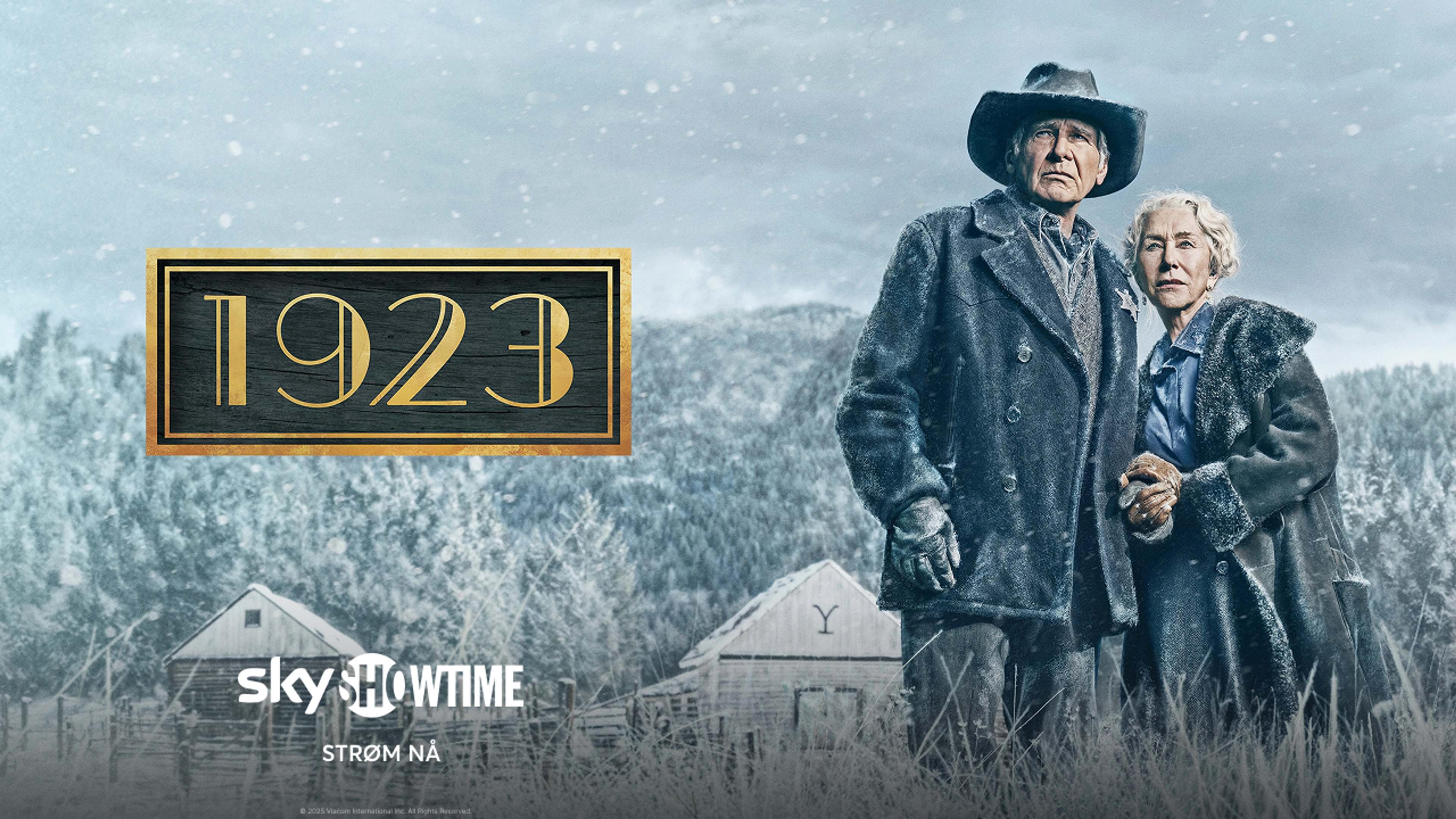 Grafikk for serien 1923 som du ser på SkyShowtime med Strim.