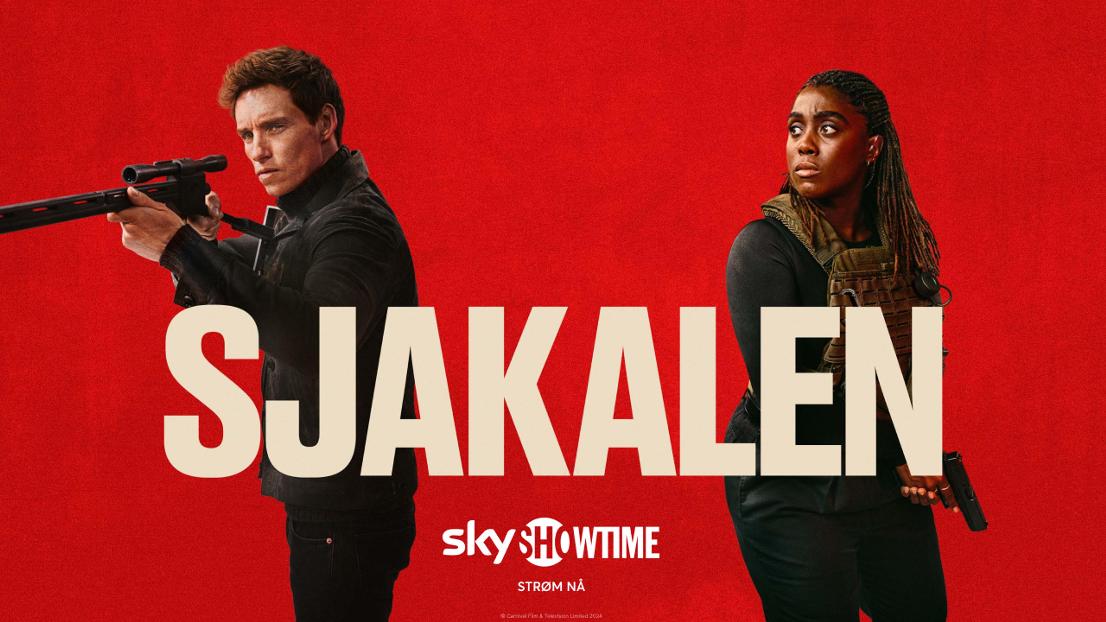 Grafikk for serien Sjakalen som du ser på SkyShowtime med Strim.