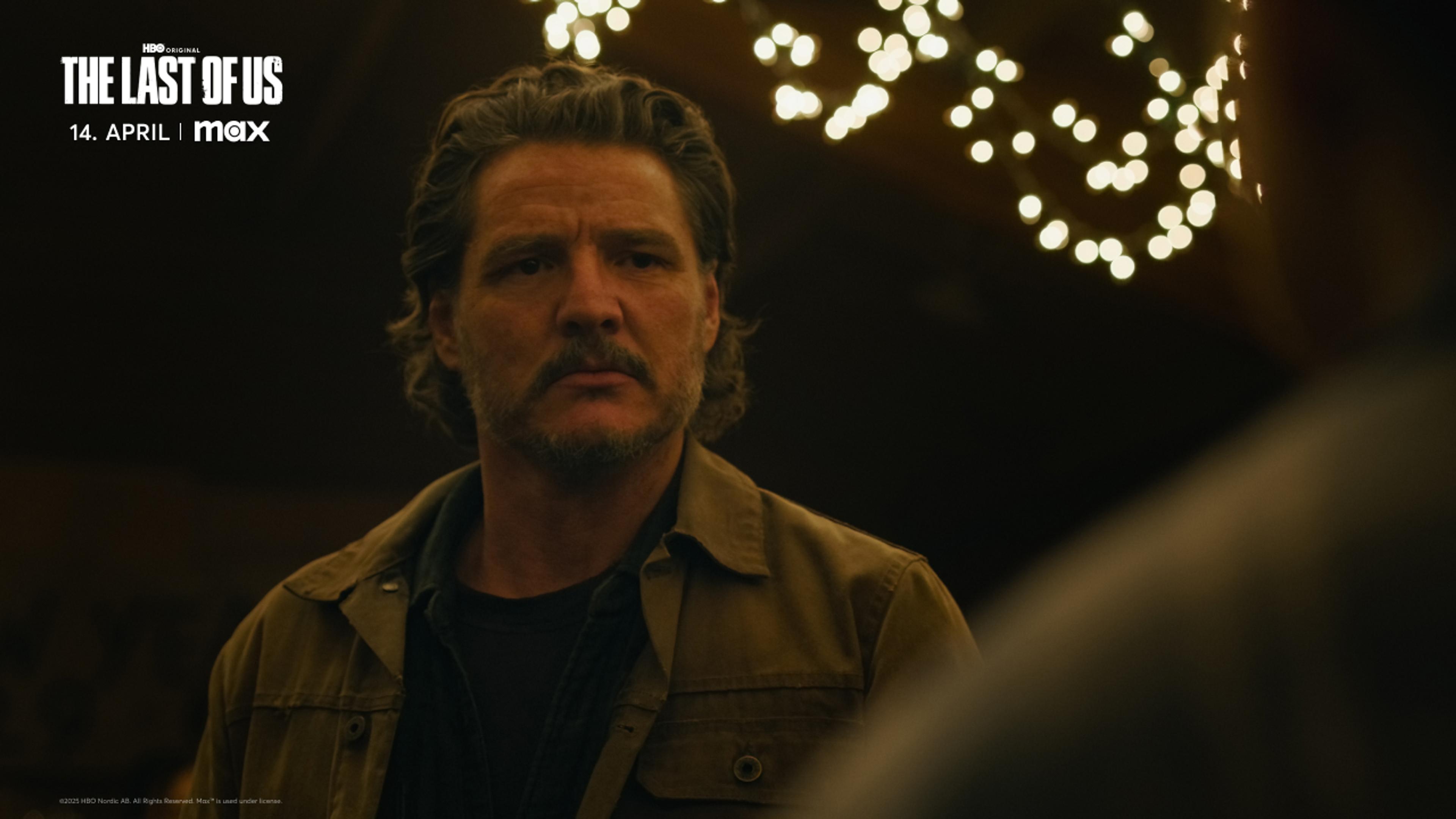 Pedro Pascal som Joel fra serien "The Last of Us" som går på Max og du kan se den med Strim.