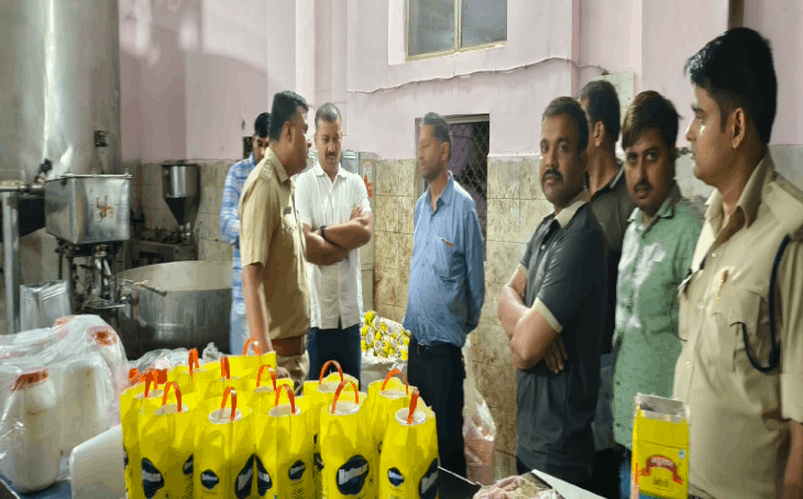 ग्वालियर: त्योहारी सीजन से पहले ट्रांसपोर्ट नगर में खाद्य विभाग का छापा, मिलावटी घी का कारखाना सील