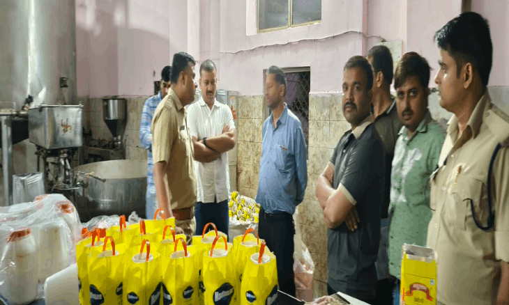 ग्वालियर: त्योहारी सीजन से पहले ट्रांसपोर्ट नगर में खाद्य विभाग का छापा, मिलावटी घी का कारखाना सील