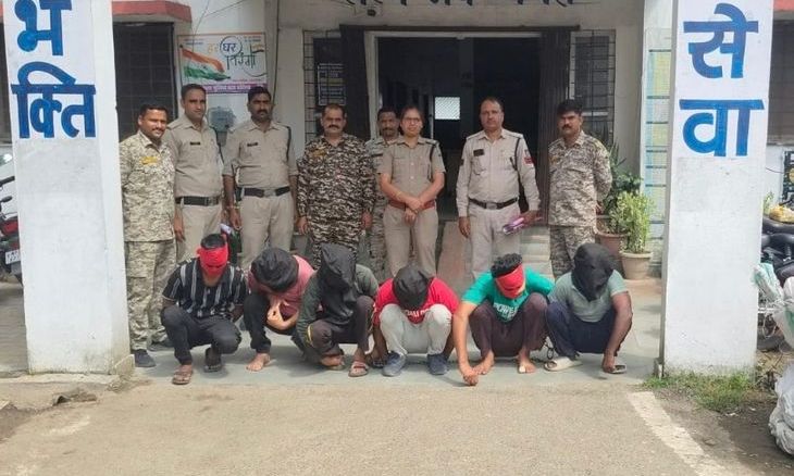 दतिया में हाईटेंशन लाइन के पांच क्विंटल तार चोरी का पर्दाफाश, छह आरोपी गिरफ्तार