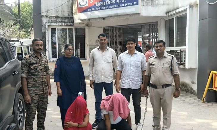 भिंड में किसान को हनी ट्रैप में फंसाकर 4 लाख की रंगदारी, महिला समेत दो गिरफ्तार