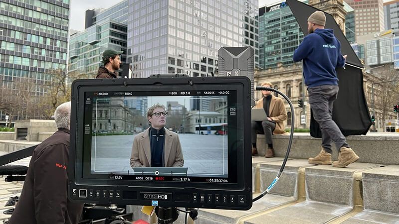 People being filmed in Adelaide City for New State of mind