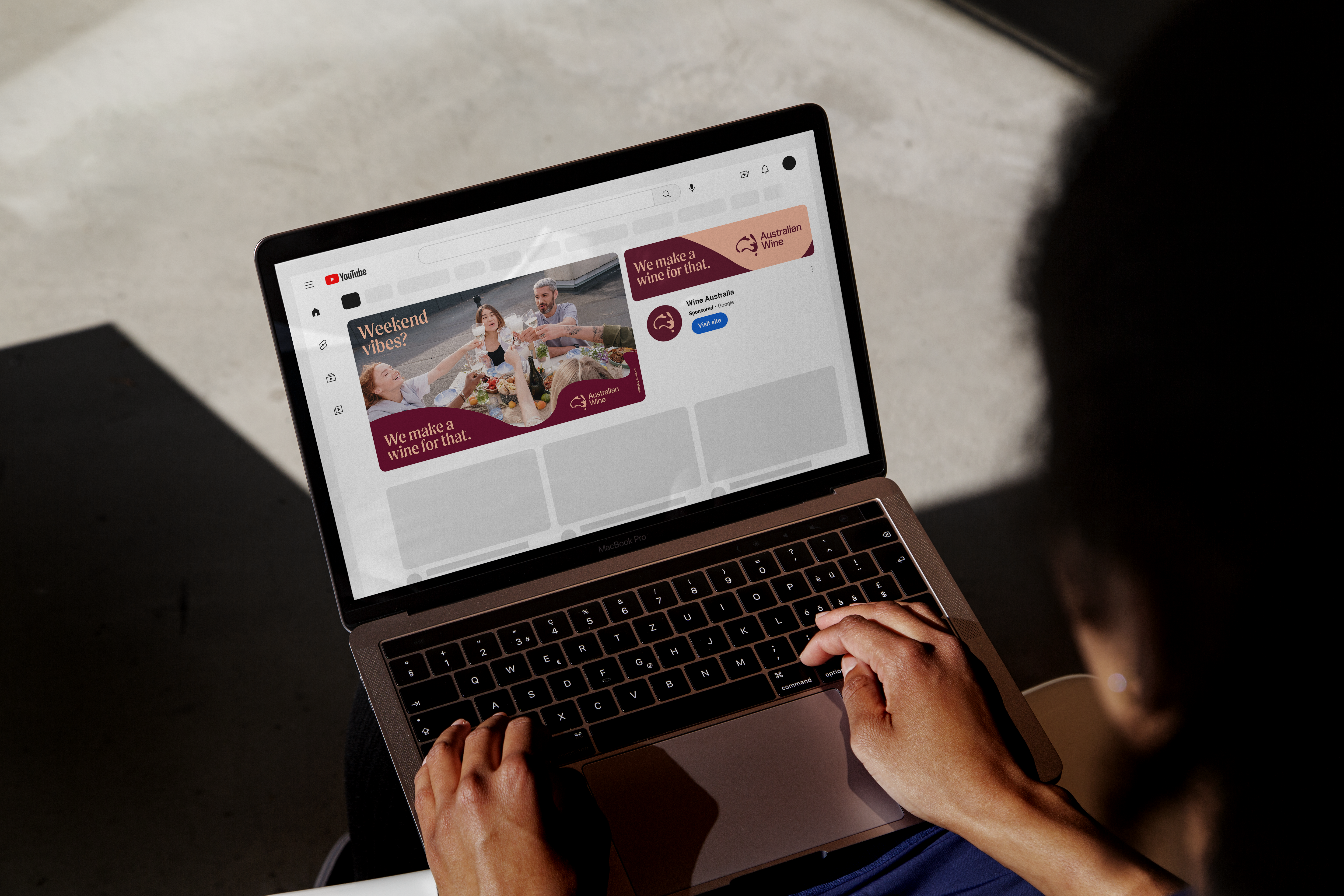 We make a wine for that campaign on a laptop