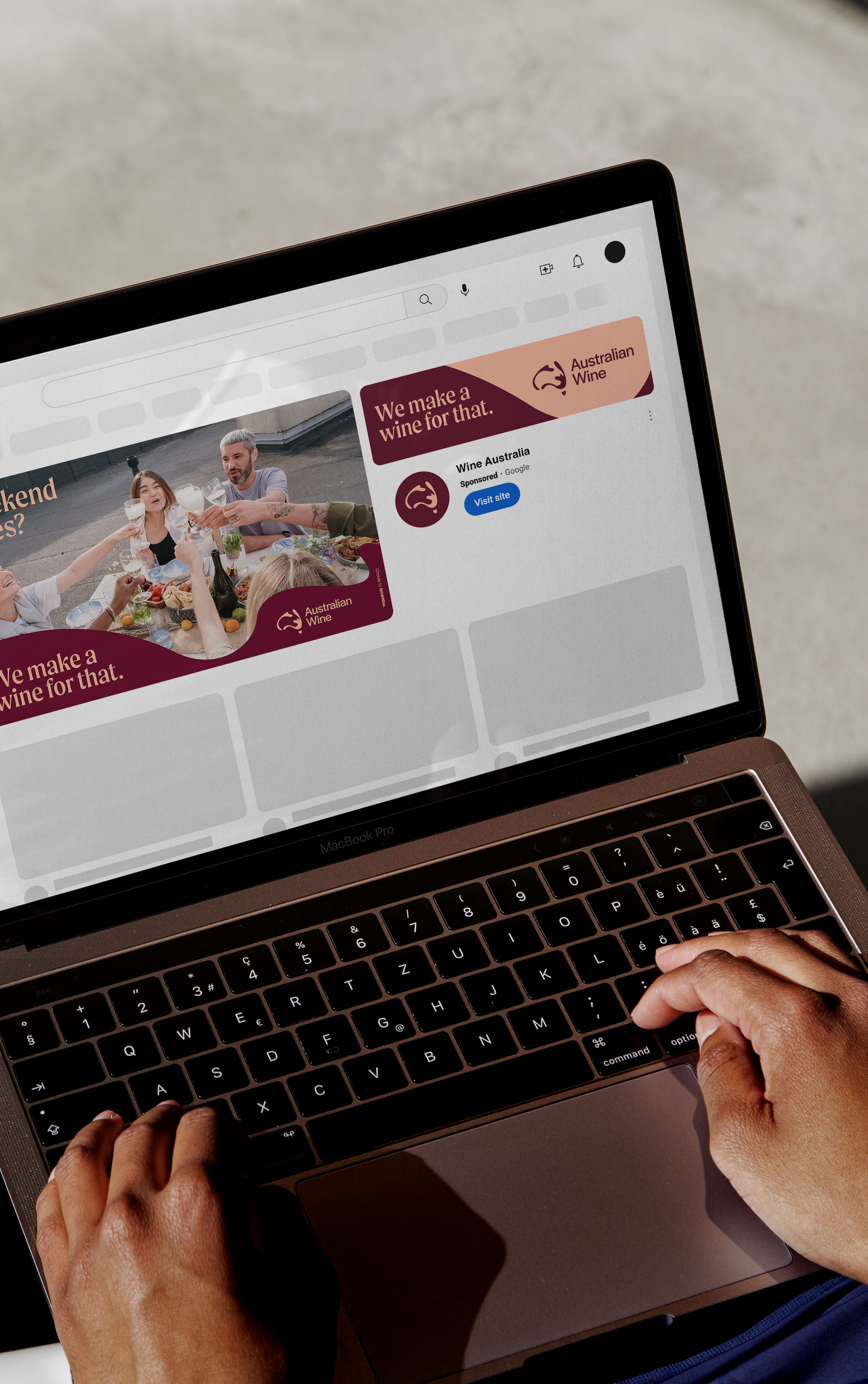 We make a wine for that campaign on a laptop