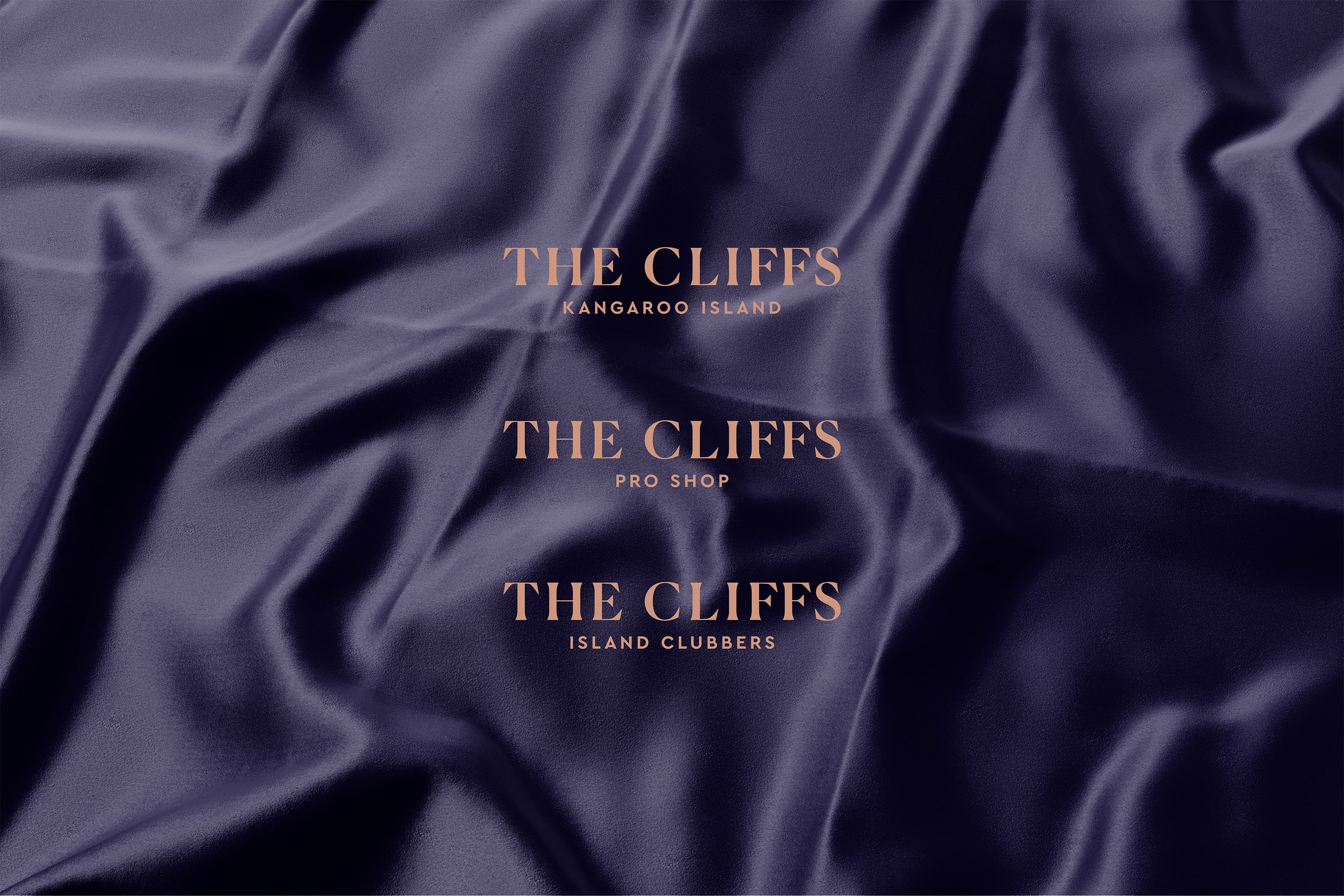 Brand on navy material