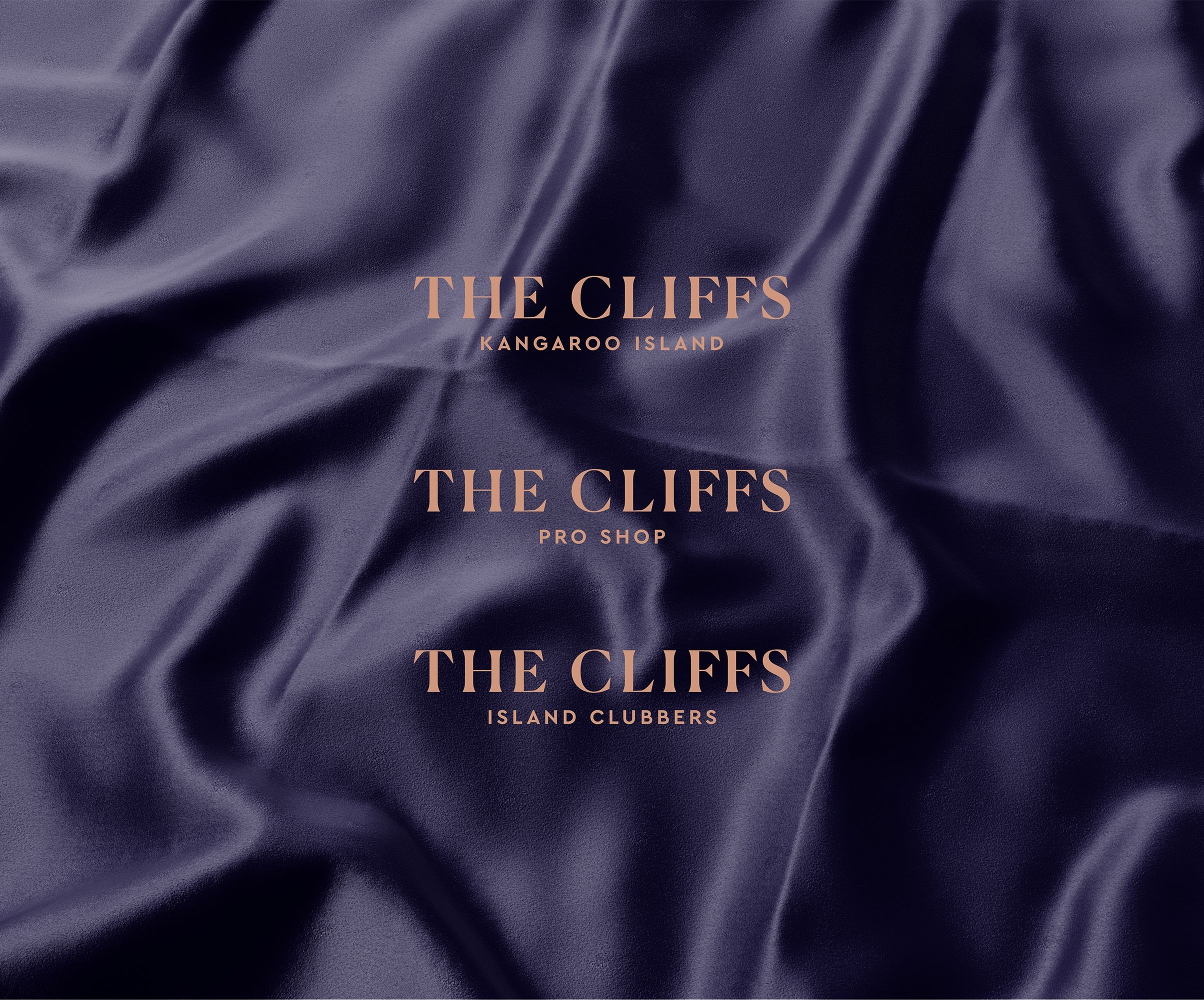 Brand on navy material