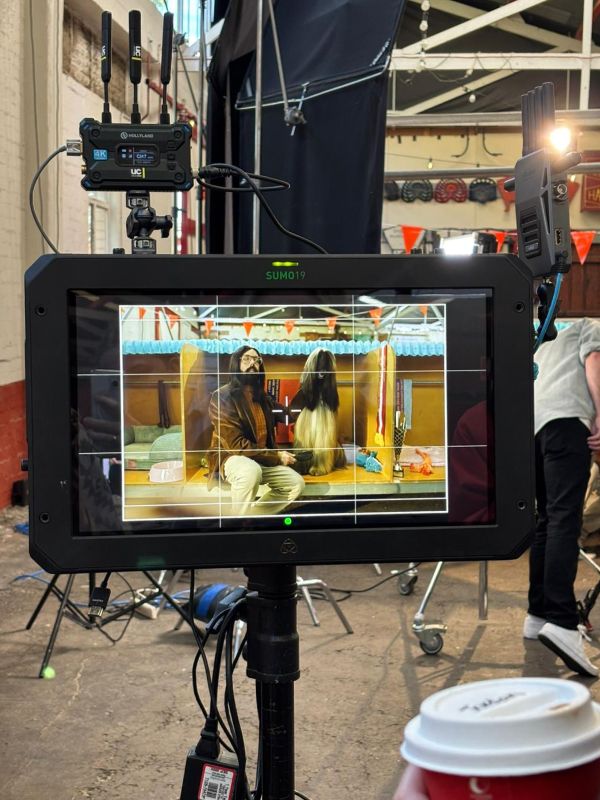 A person and his dog at the royal adelaide show video shoot