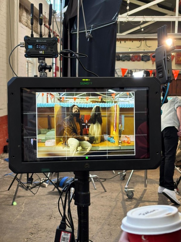 A person and his dog at the royal adelaide show video shoot