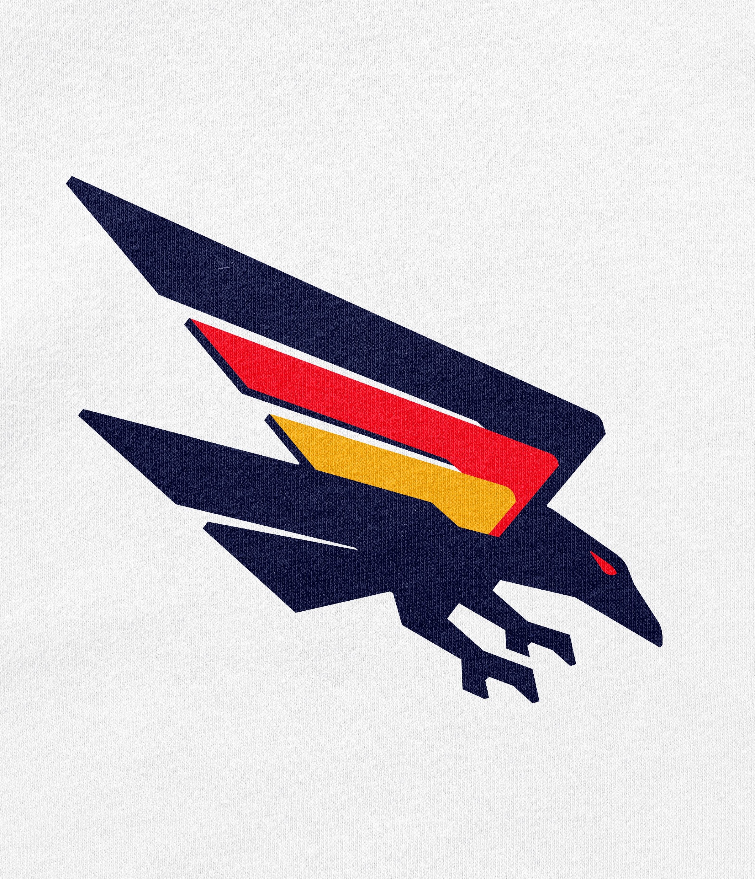 The Adelaide Crows logo printed on light coloured fabric