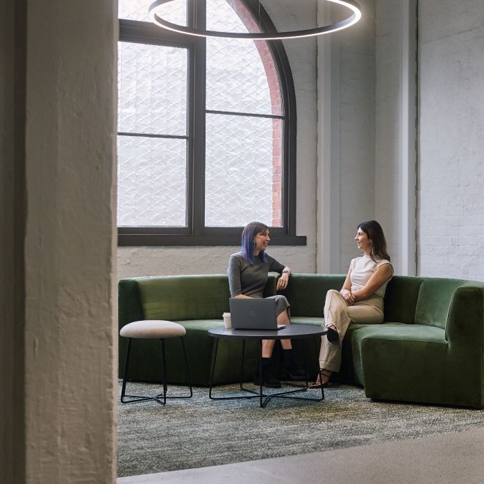 people sitting on a couch