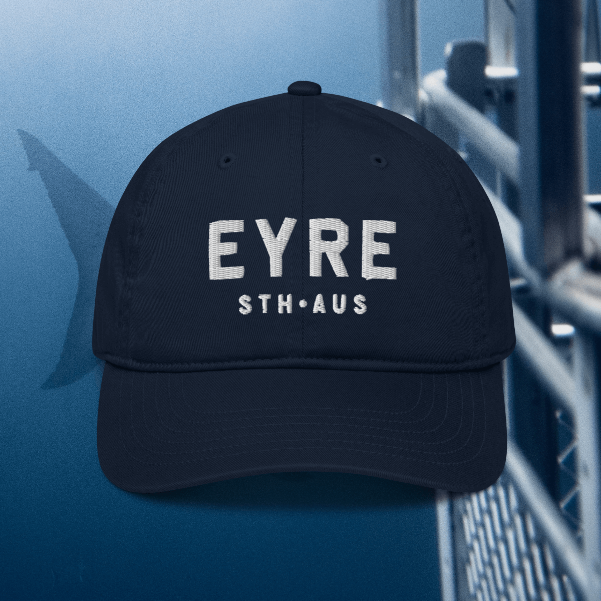 Eyre logo shown on a hat